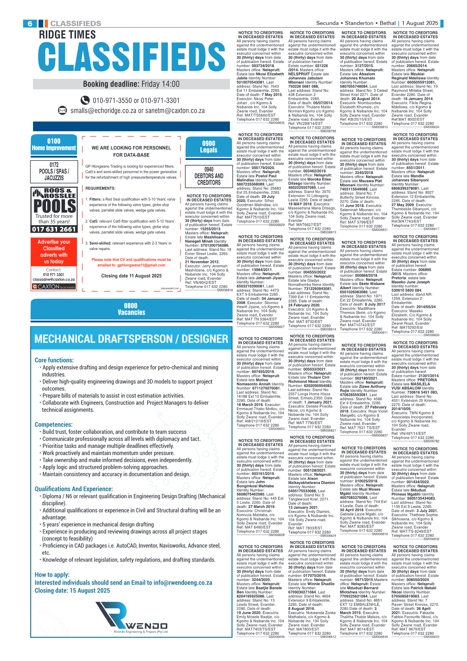 Ridge Times 1 August 2025 page 6