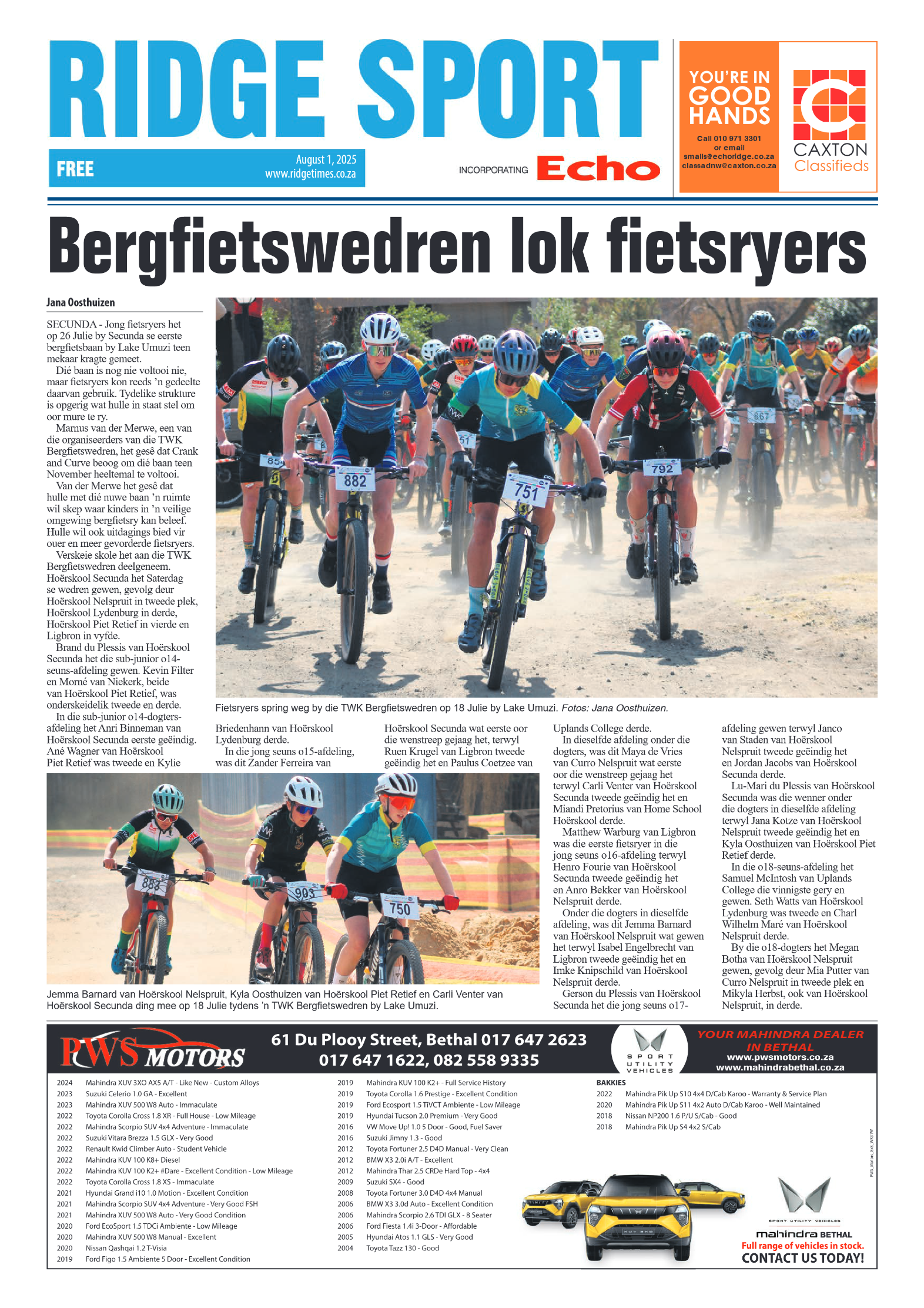 Ridge Times 1 August 2025 page 8