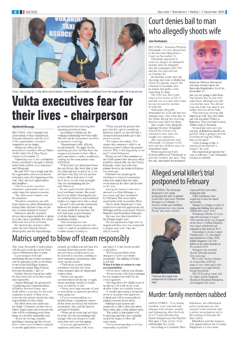 Ridge Times 1 December 2023 page 2