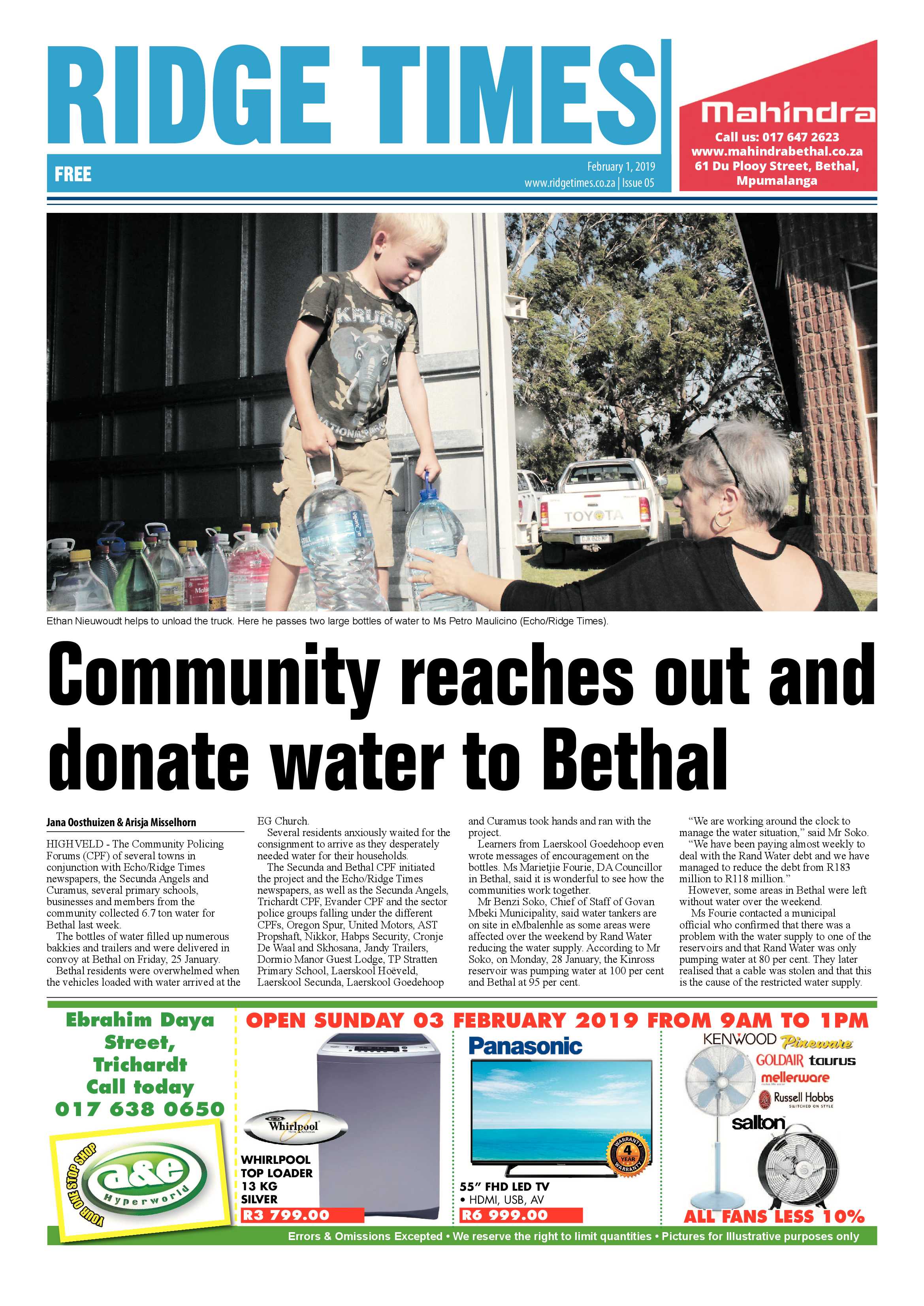 Ridge Times 1 February 2019 page 1