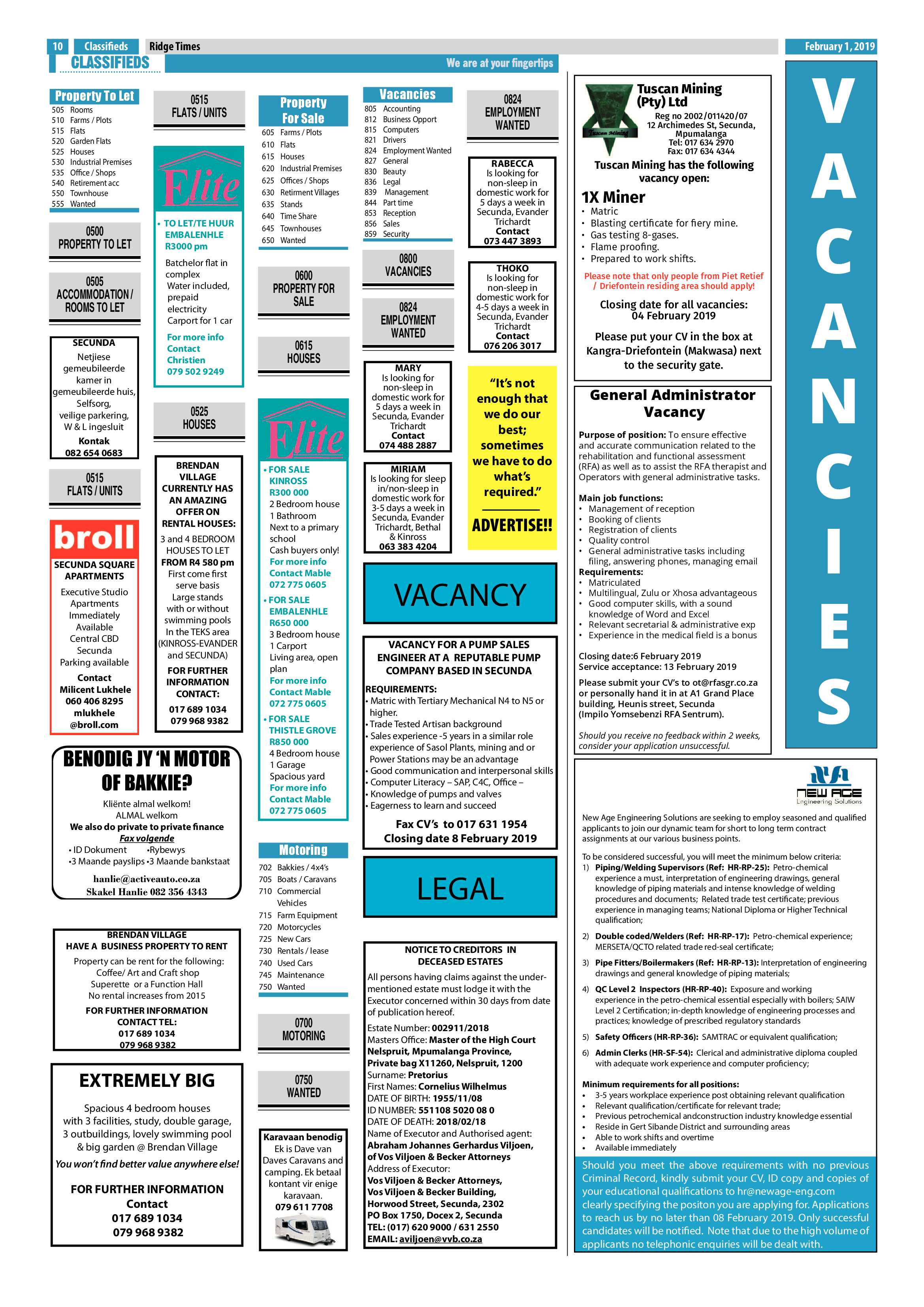 Ridge Times 1 February 2019 page 10