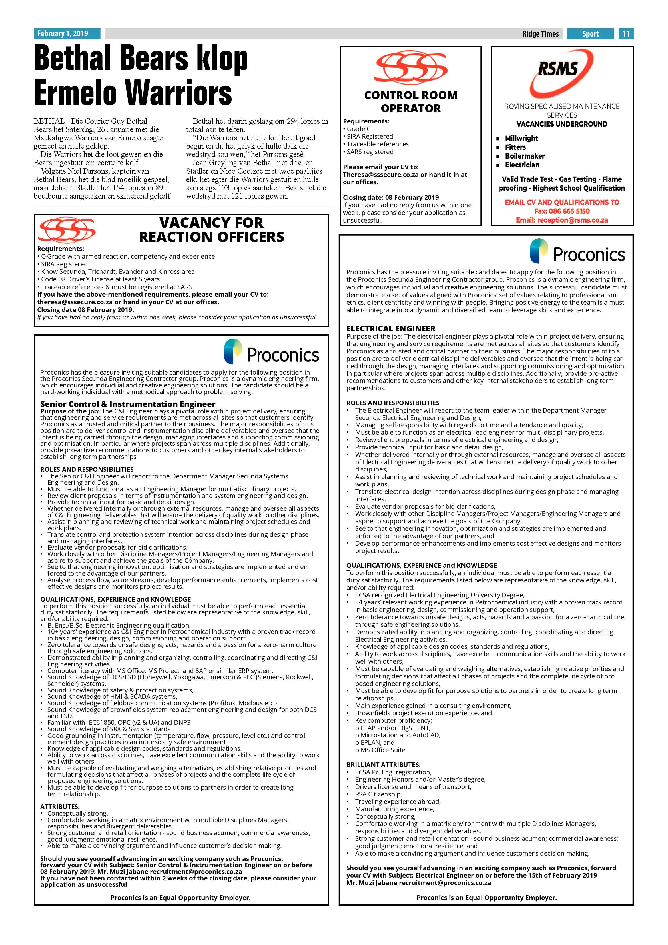 Ridge Times 1 February 2019 page 11