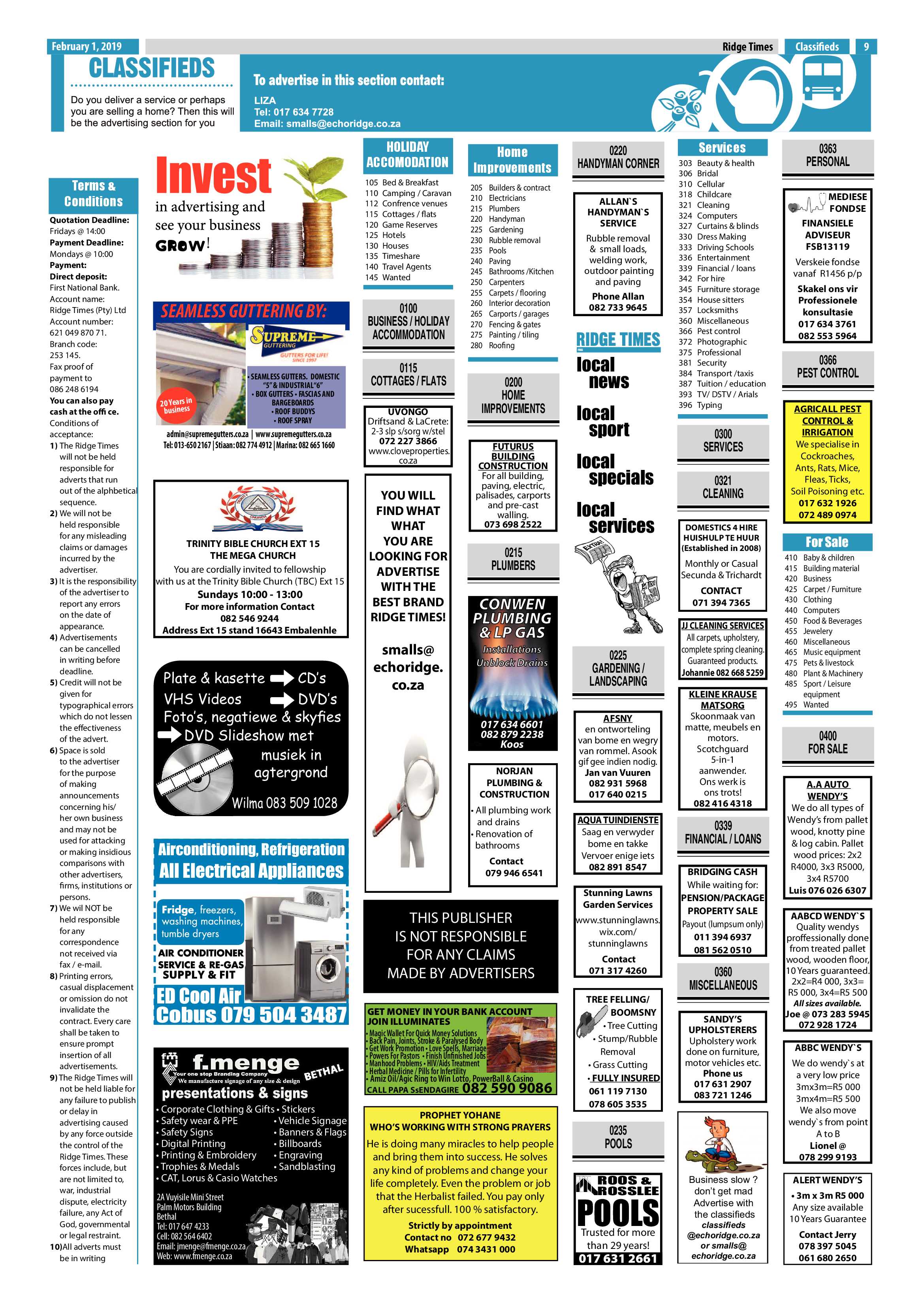 Ridge Times 1 February 2019 page 9