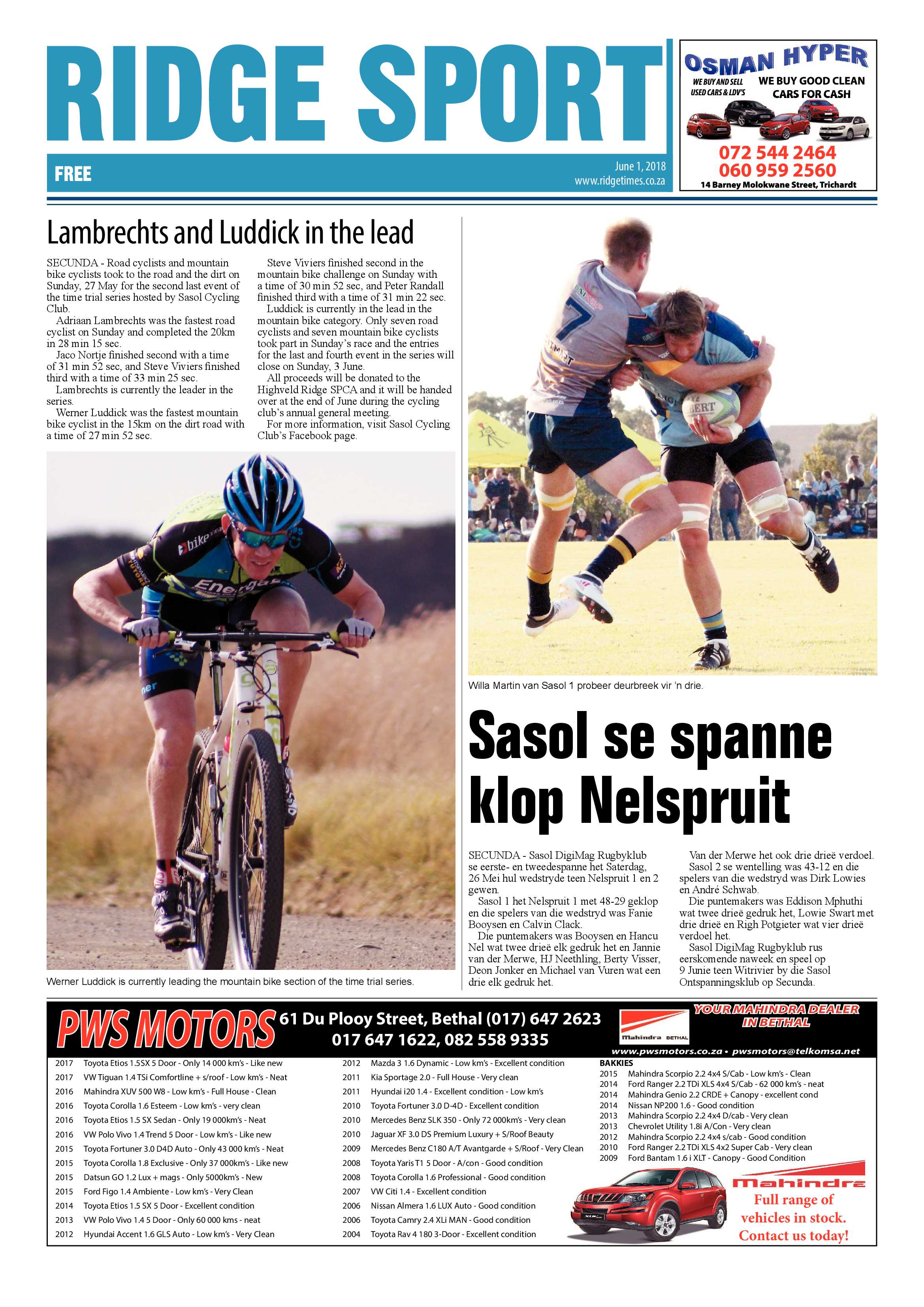Ridge Times 1 June 2018 page 20