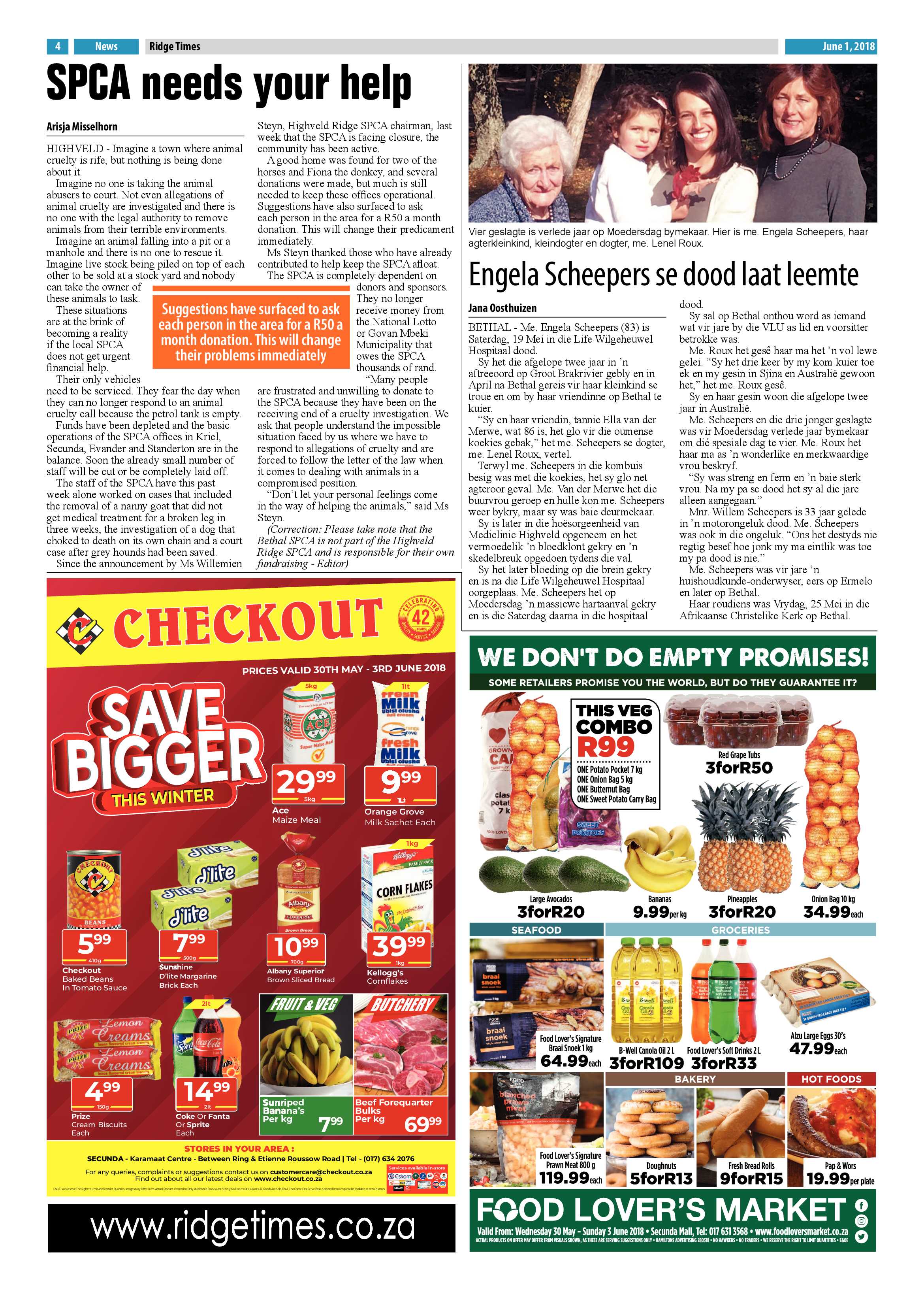 Ridge Times 1 June 2018 page 4