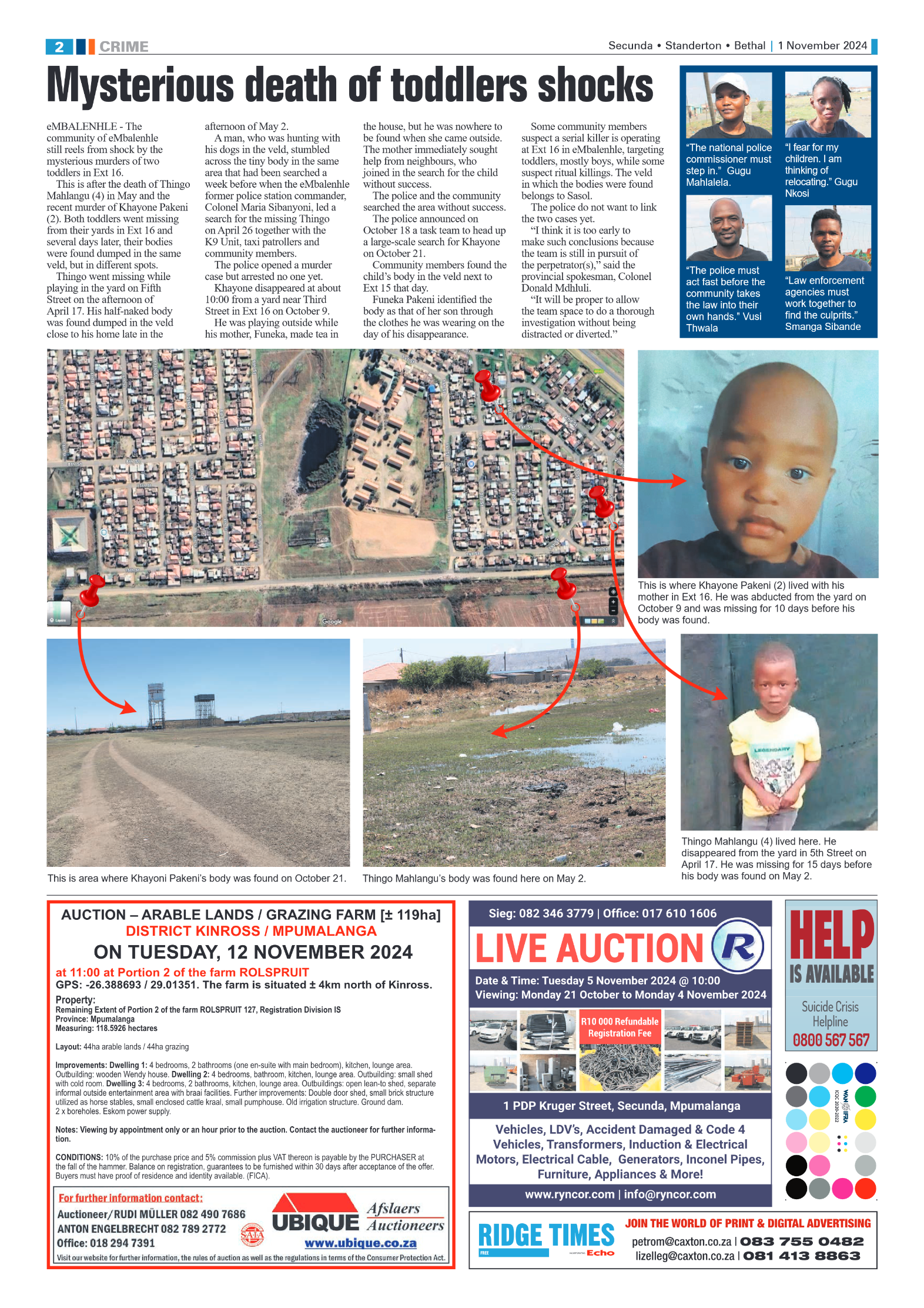 Ridge Times 1 November 2024 page 2