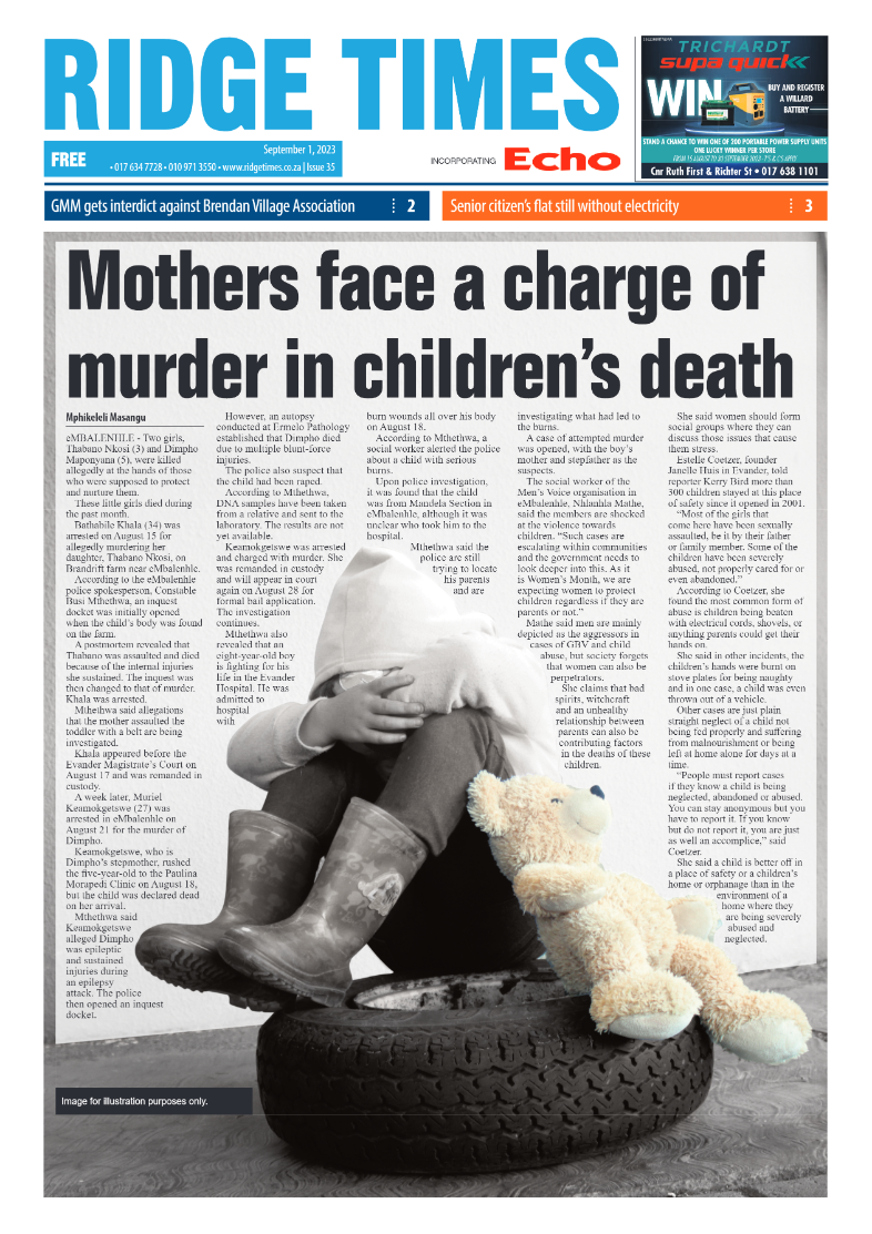 Ridge Times 1 September 2023 page 1