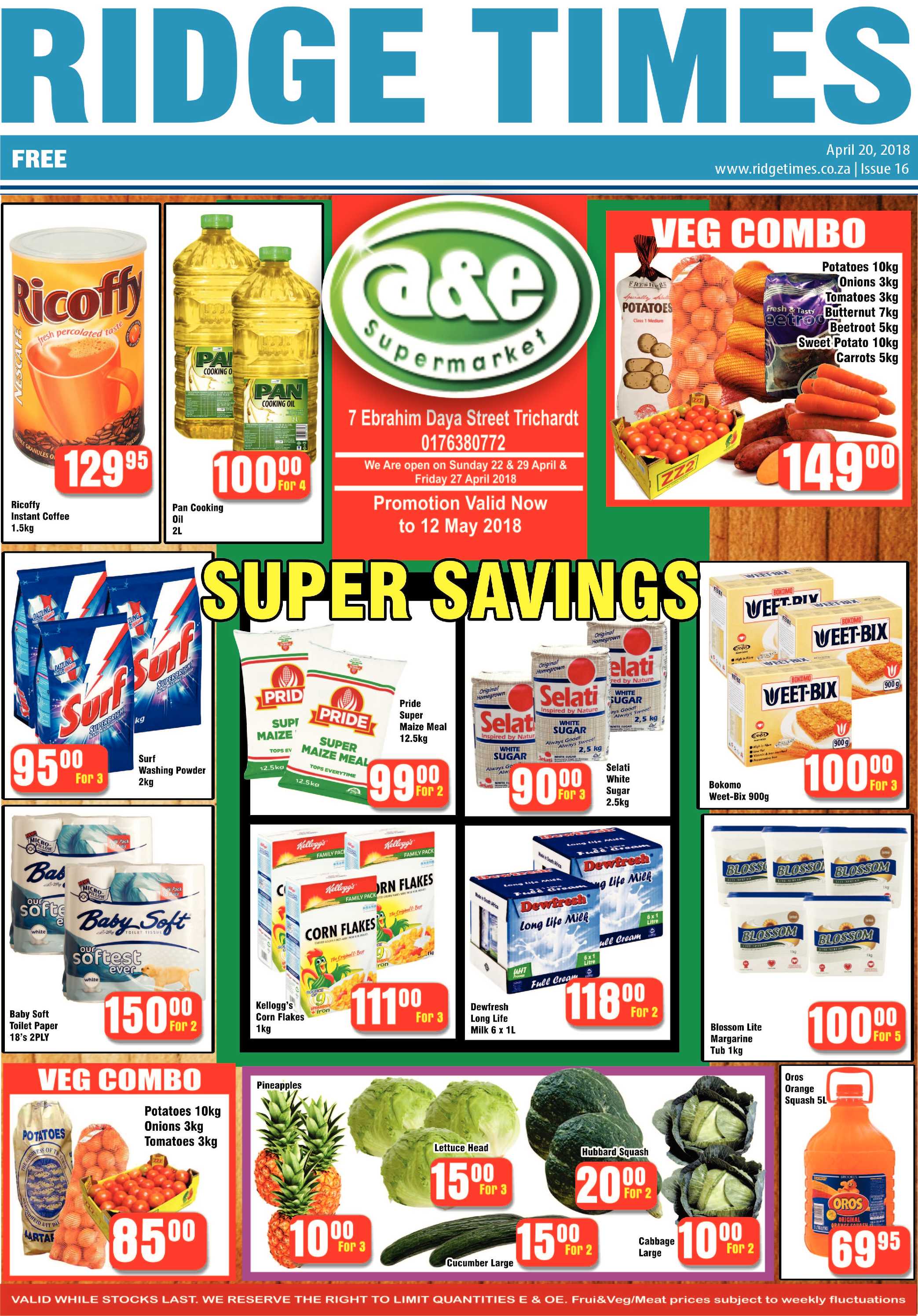 Ridge Times 20 April 2018 page 1