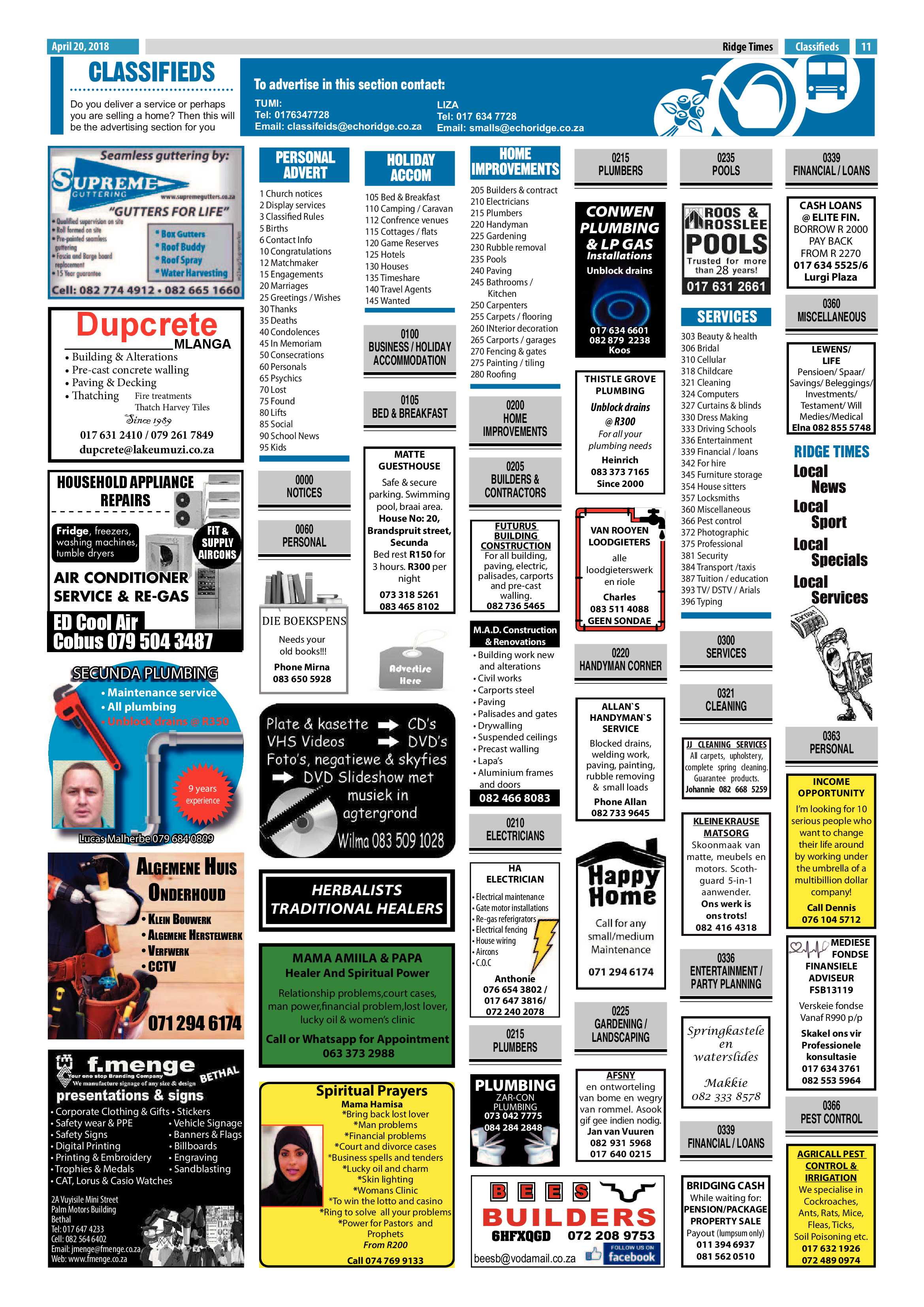 Ridge Times 20 April 2018 page 13
