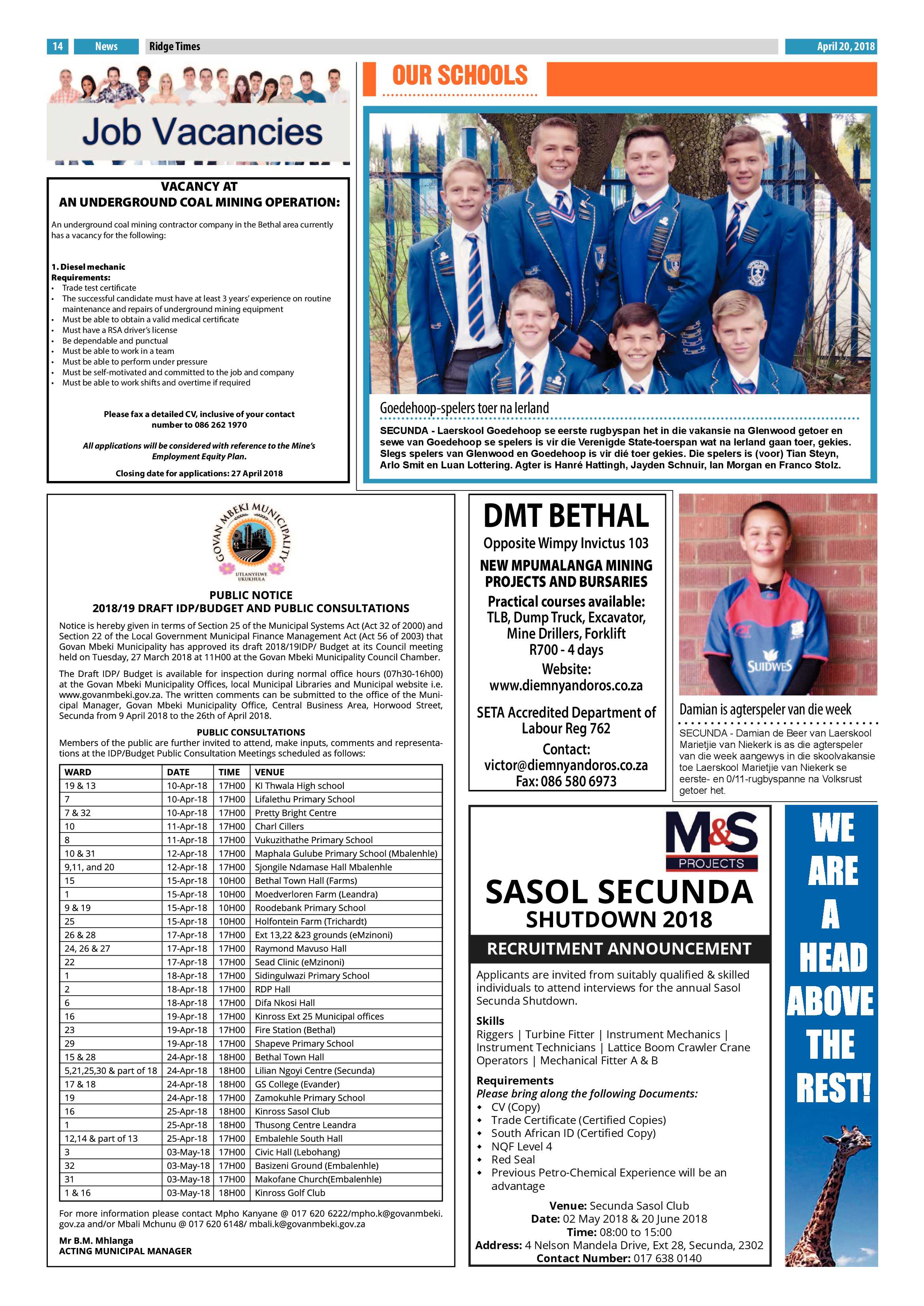 Ridge Times 20 April 2018 page 16