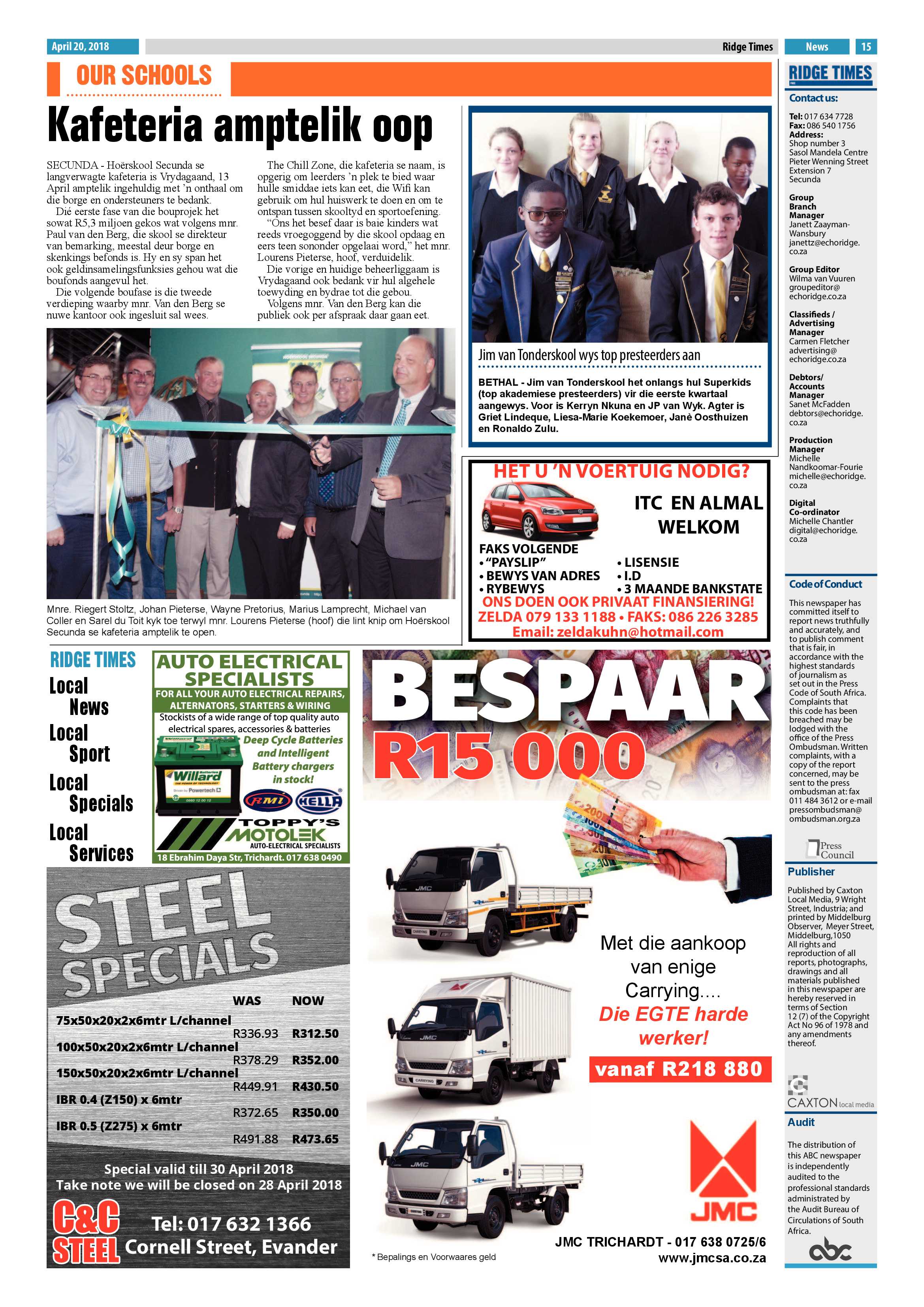 Ridge Times 20 April 2018 page 17