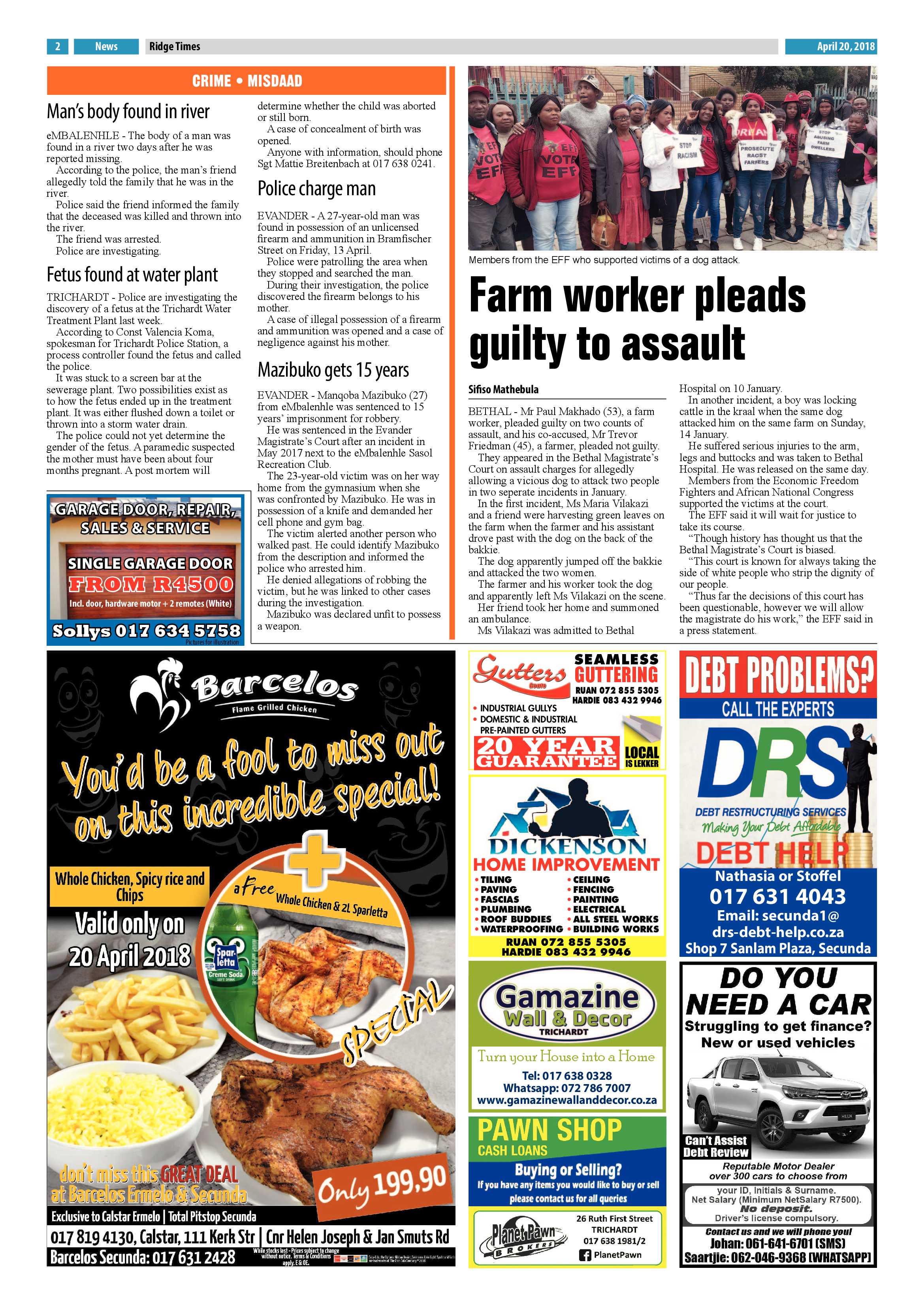 Ridge Times 20 April 2018 page 4