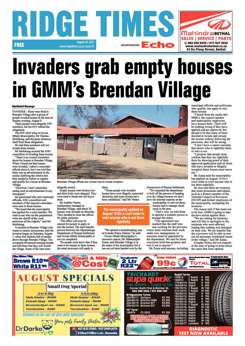 Ridge Times 20 August 2021 page 3