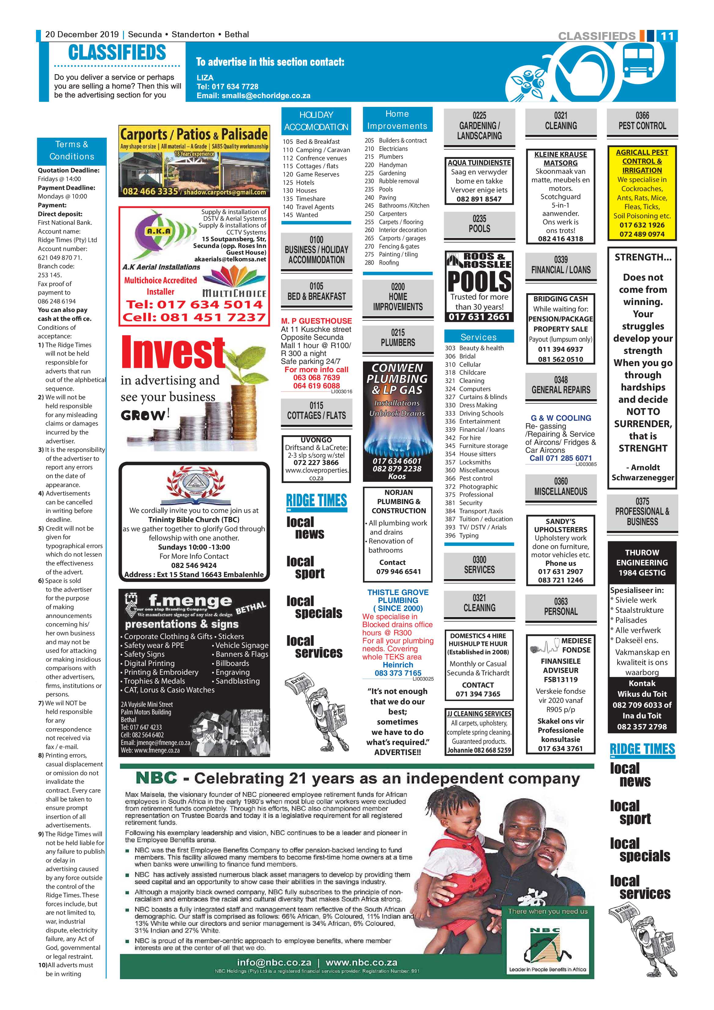 Ridge Times 20 December 2019 page 11