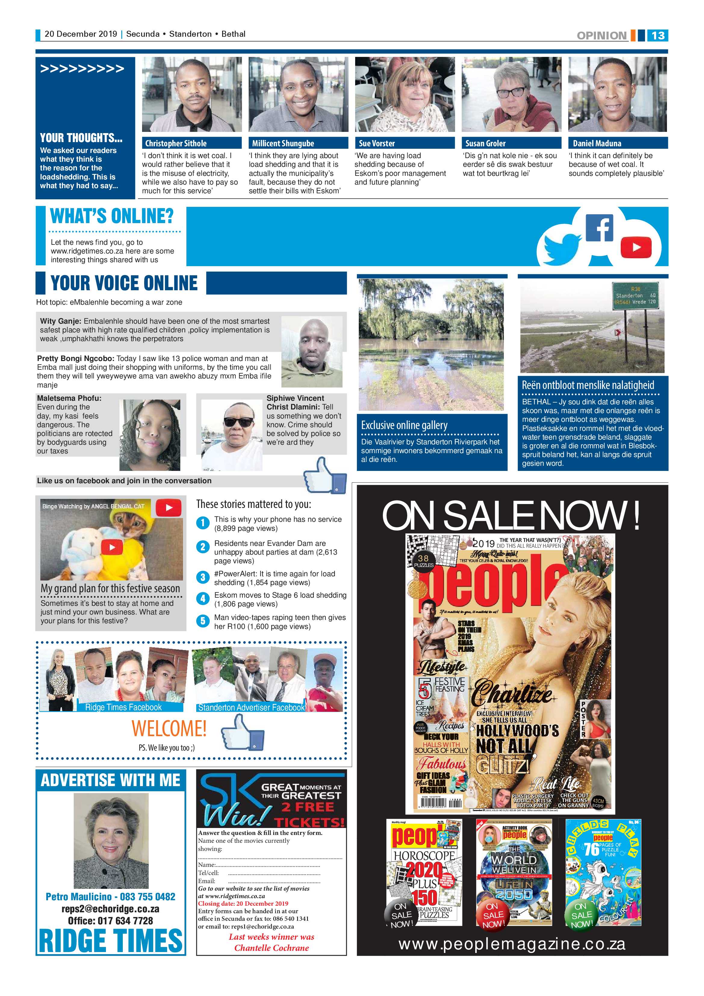 Ridge Times 20 December 2019 page 13
