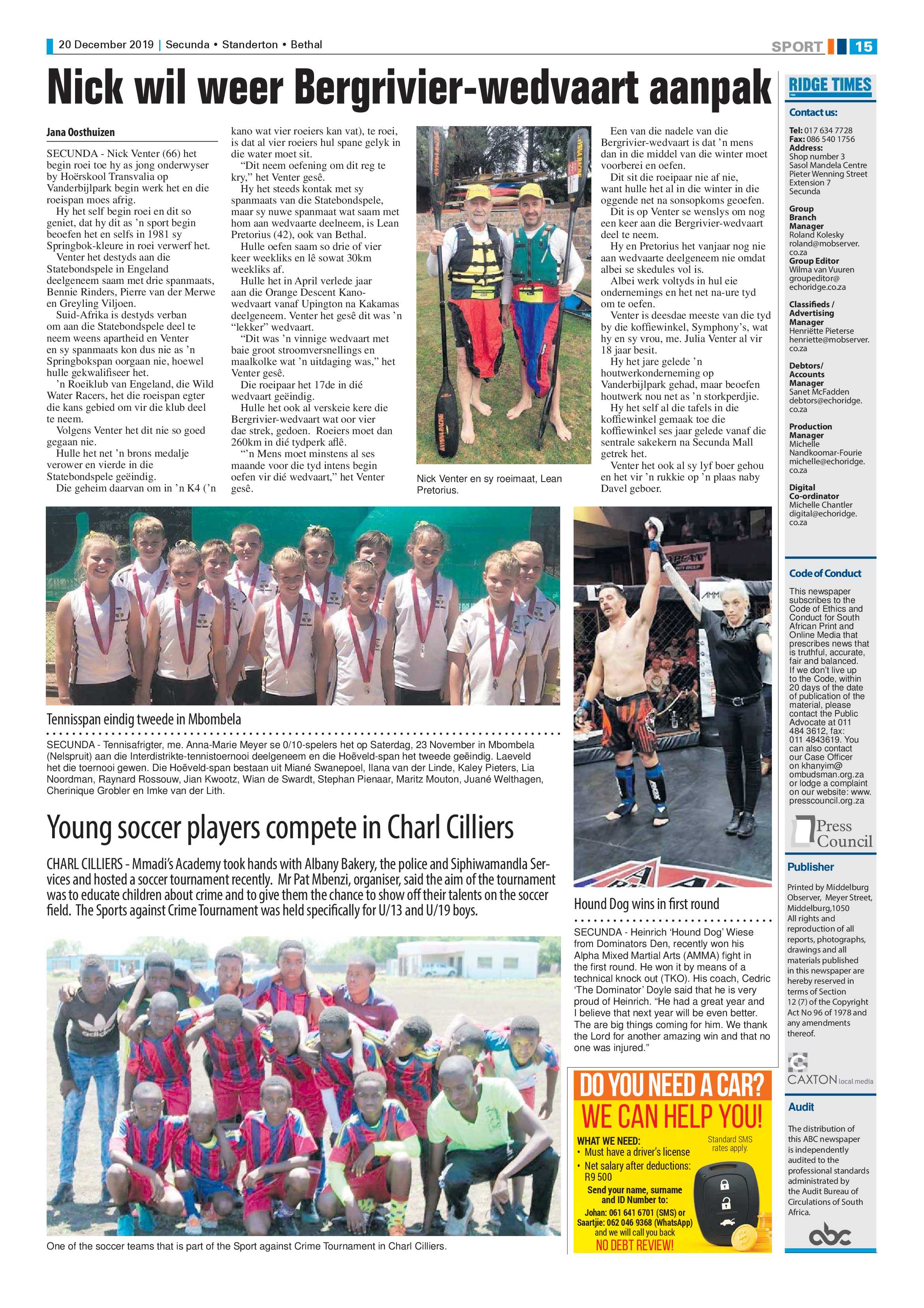 Ridge Times 20 December 2019 page 15