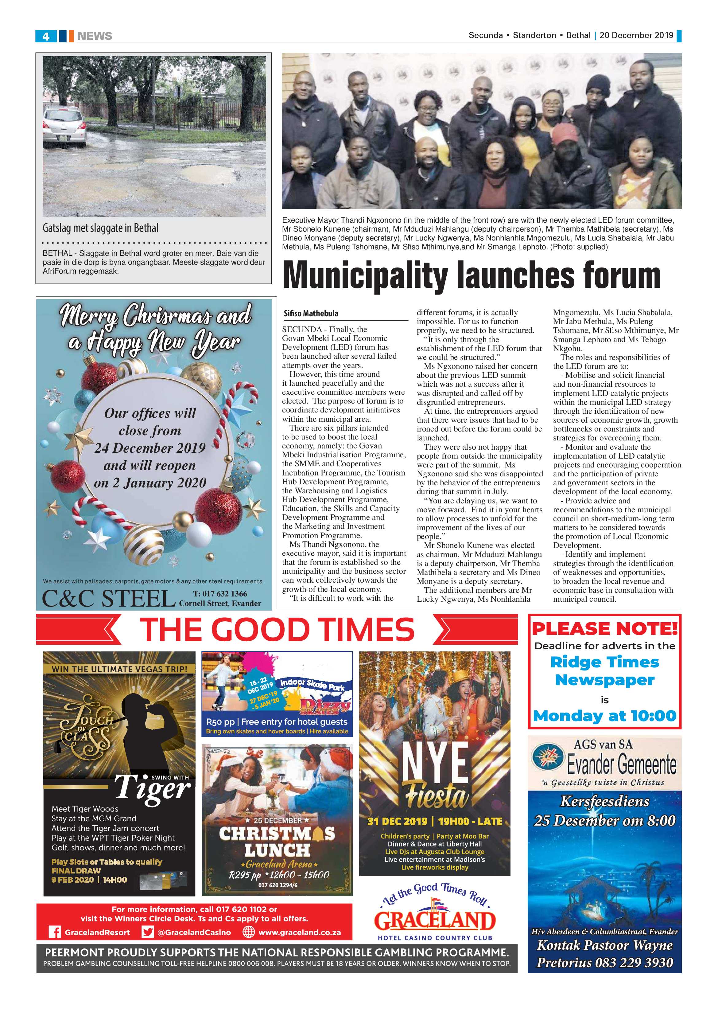 Ridge Times 20 December 2019 page 4