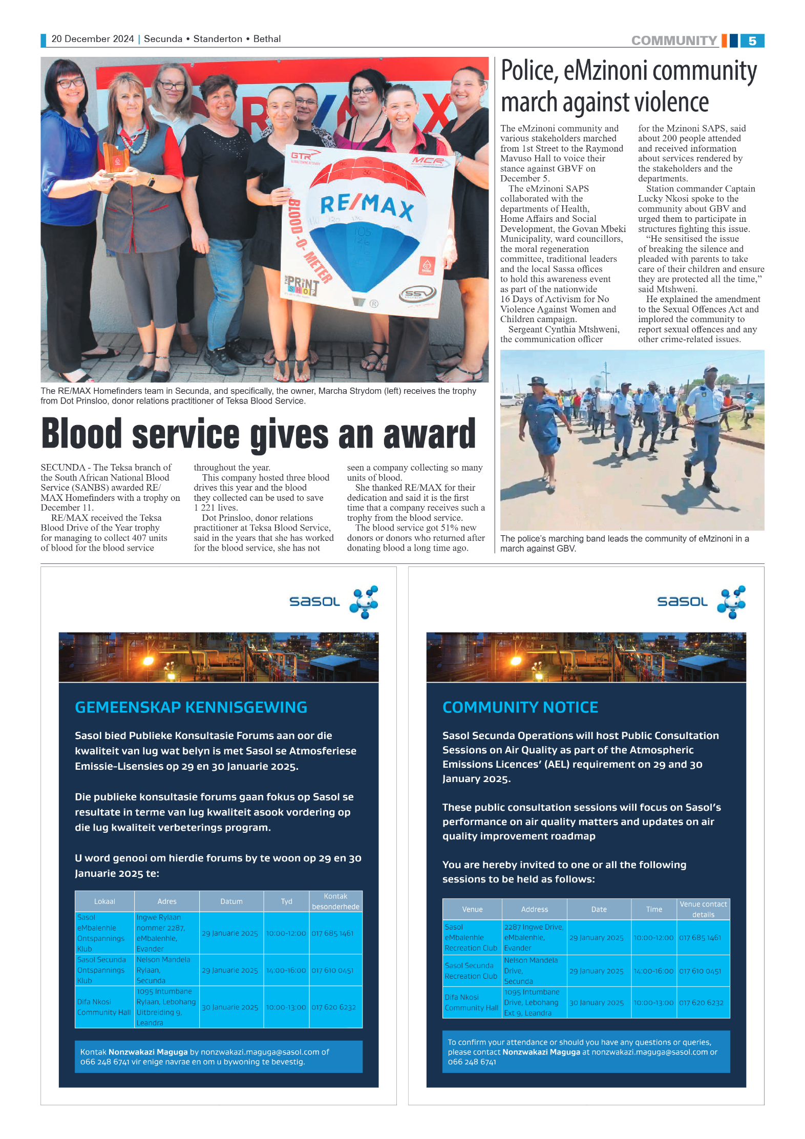 Ridge Times 20 December 2024 page 5