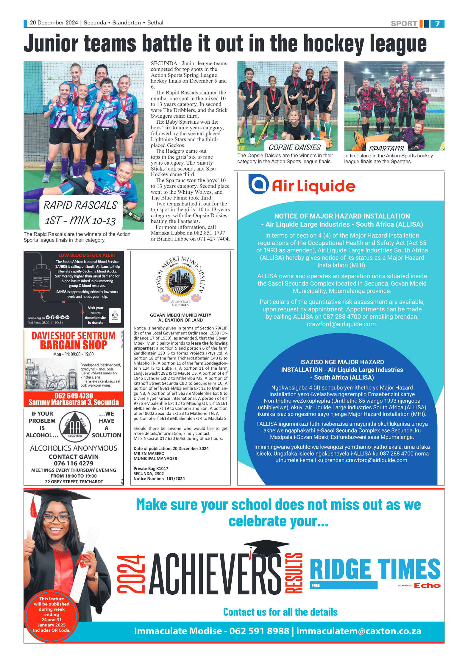 Ridge Times 20 December 2024 page 7