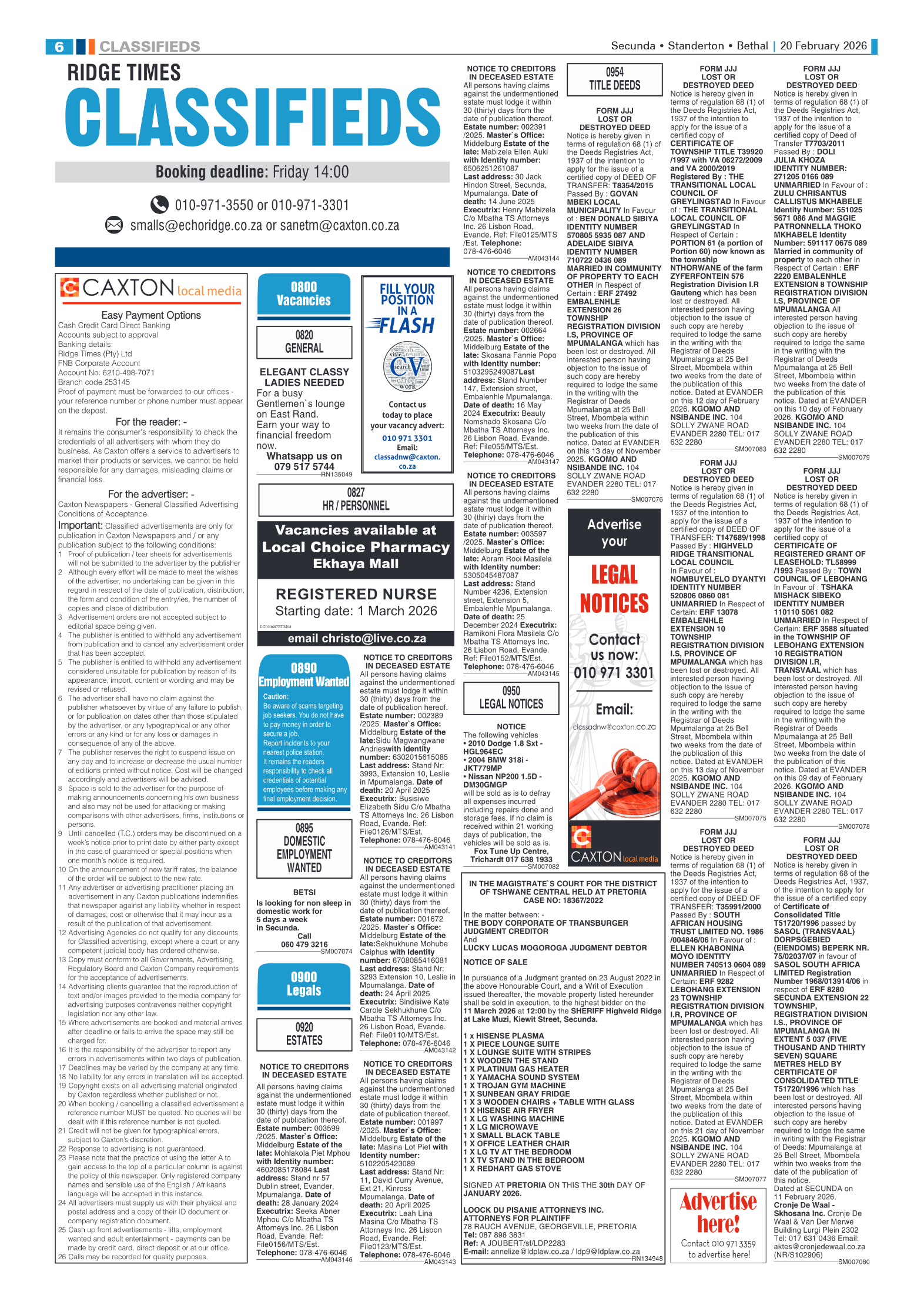 Ridge Times 20 February 2026 page 6