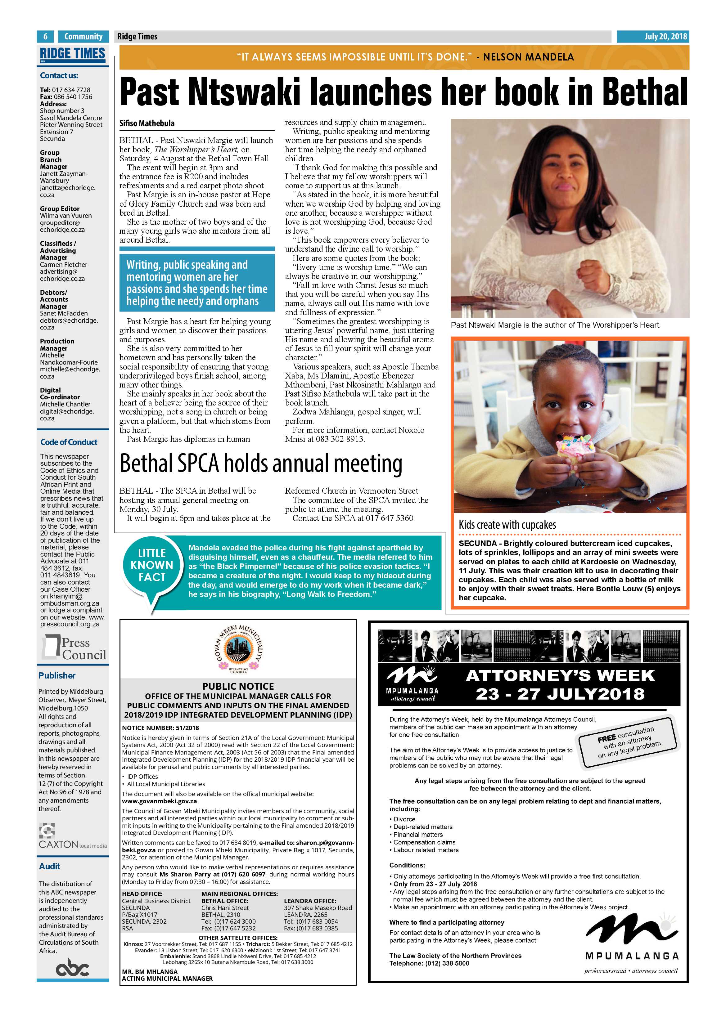 Ridge Times 20 July 2018 page 8