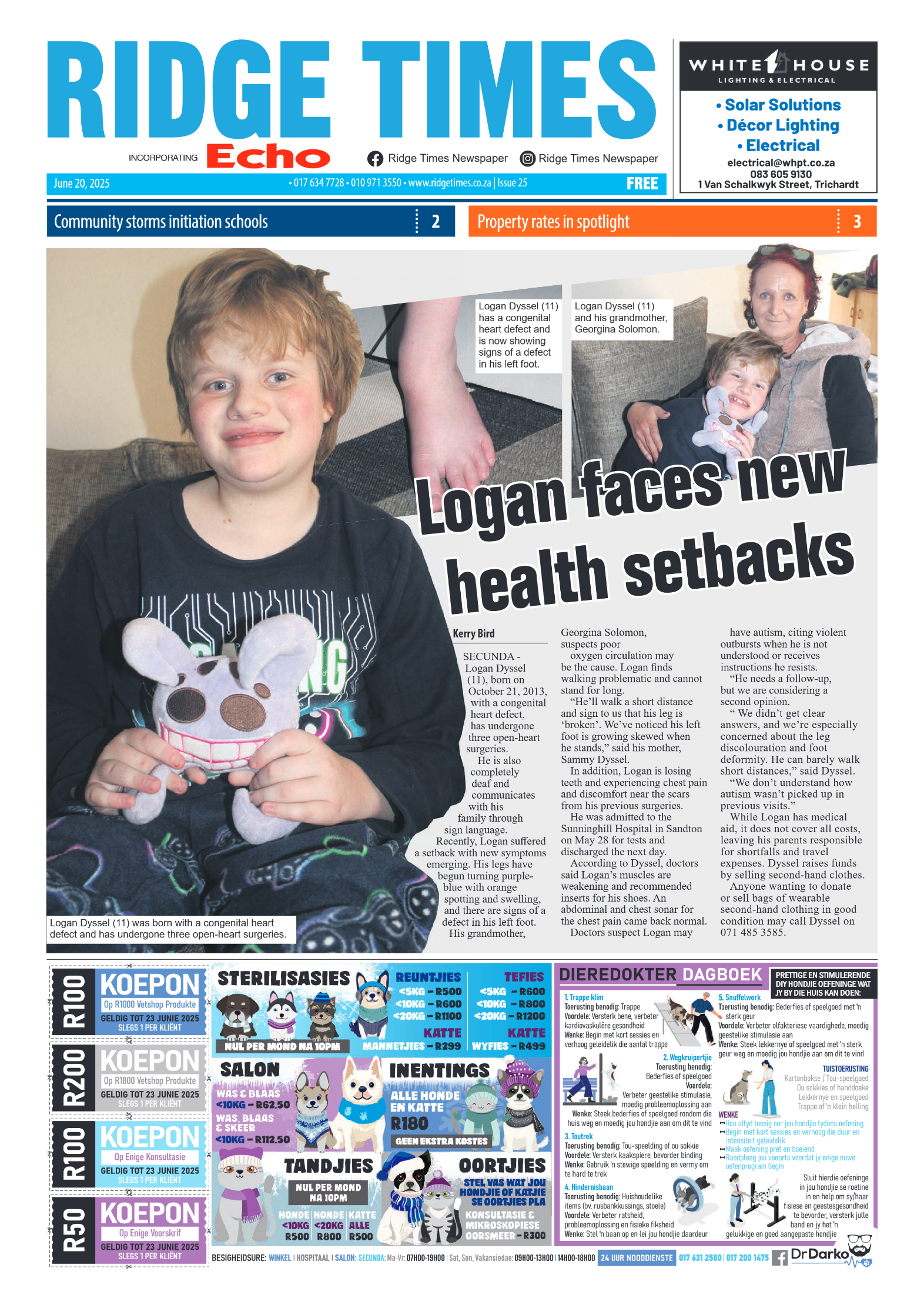 Ridge Times 20 June 2025 page 1