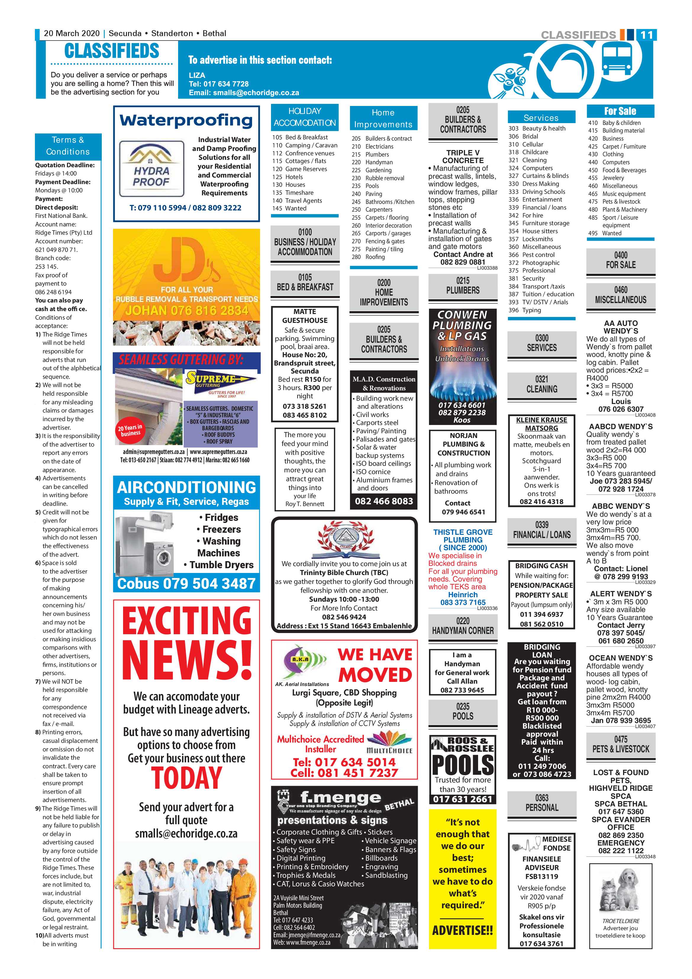 Ridge Times 20 March 2020 page 11