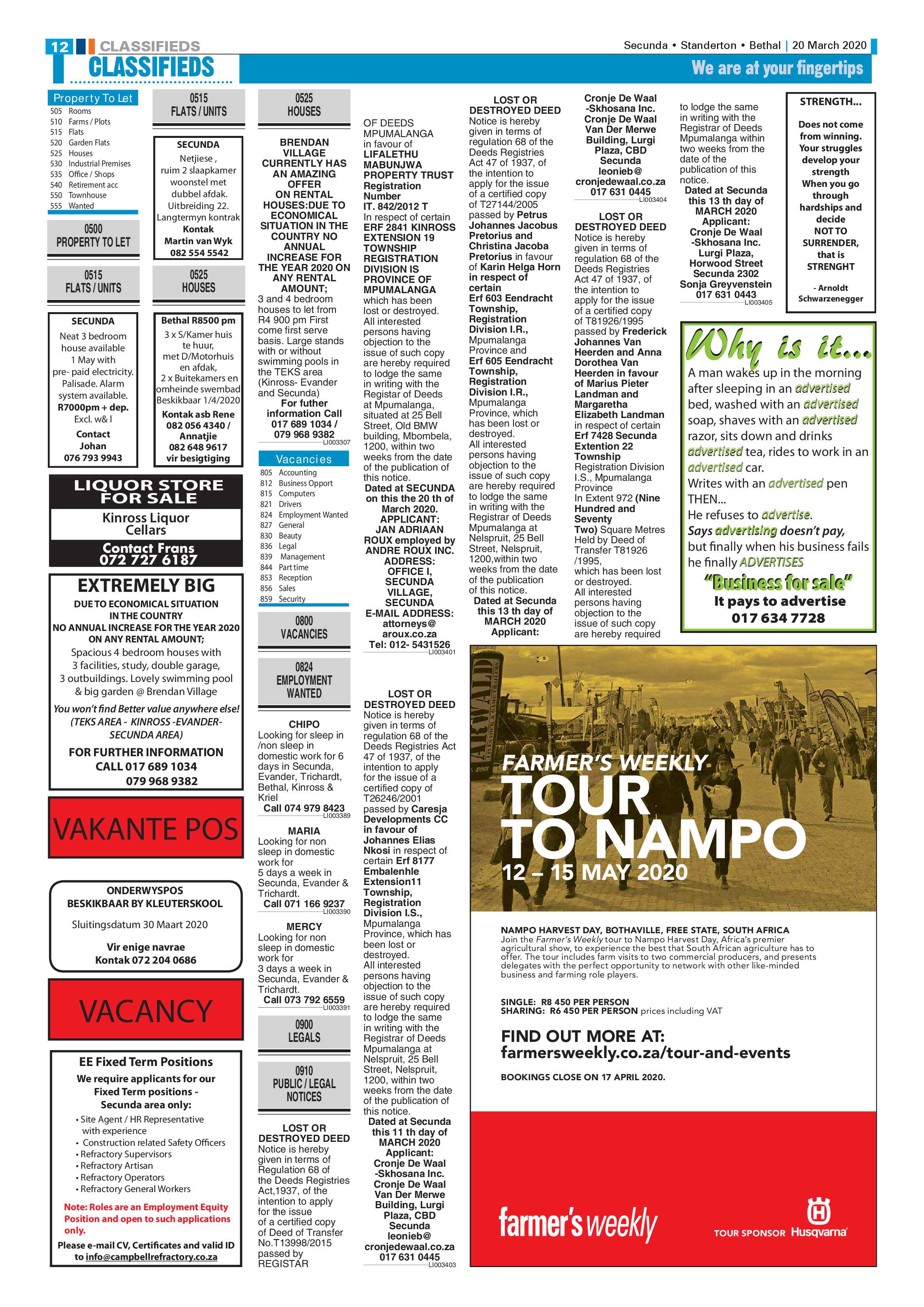 Ridge Times 20 March 2020 page 12