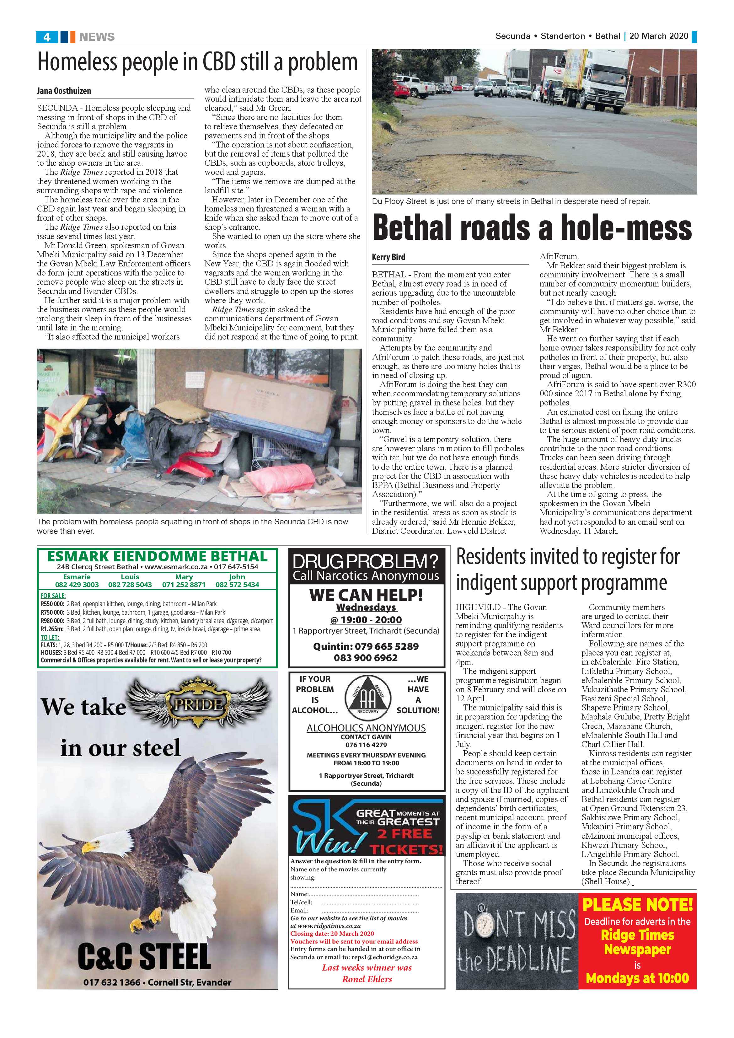 Ridge Times 20 March 2020 page 4