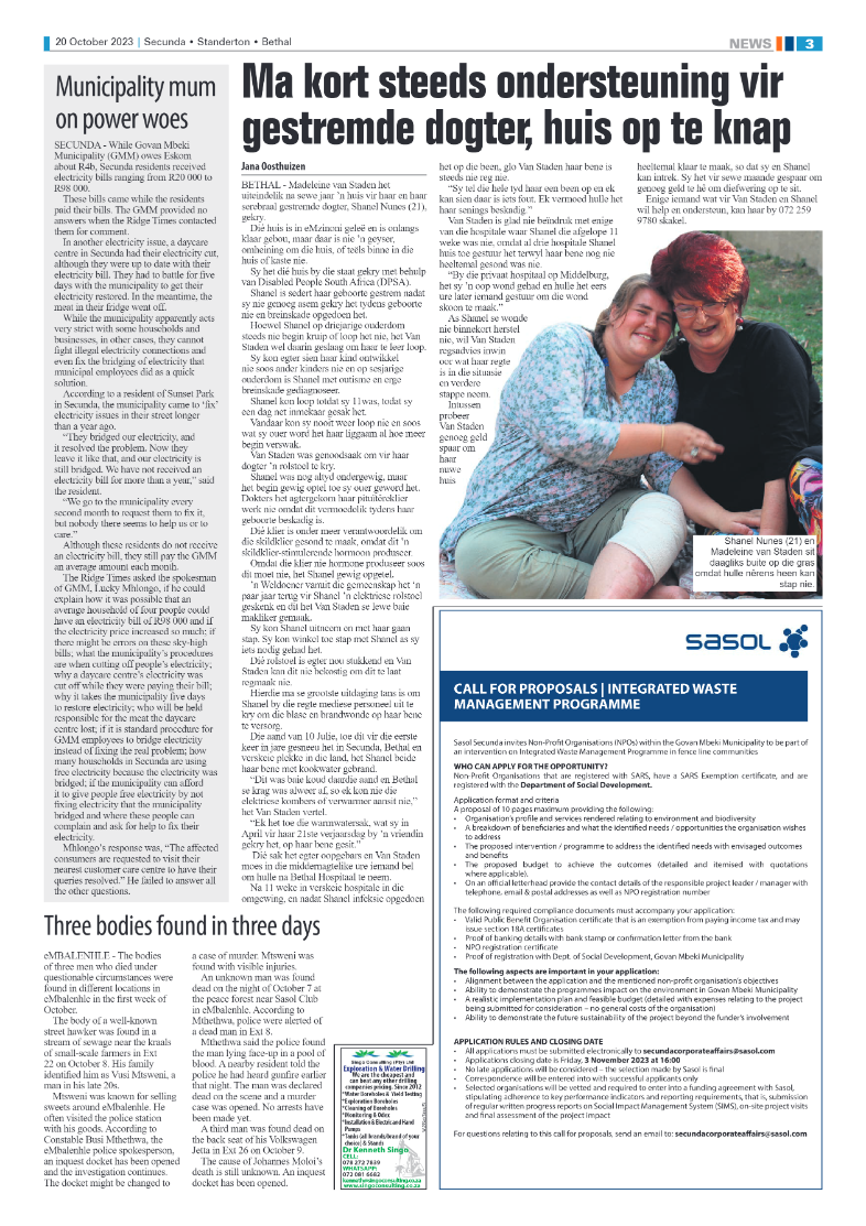 Ridge Times 20 October 2023 page 3