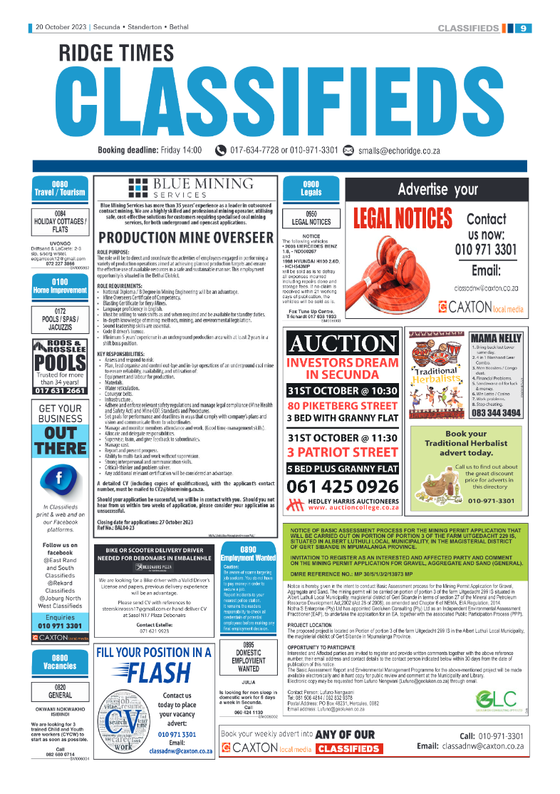 Ridge Times 20 October 2023 page 9