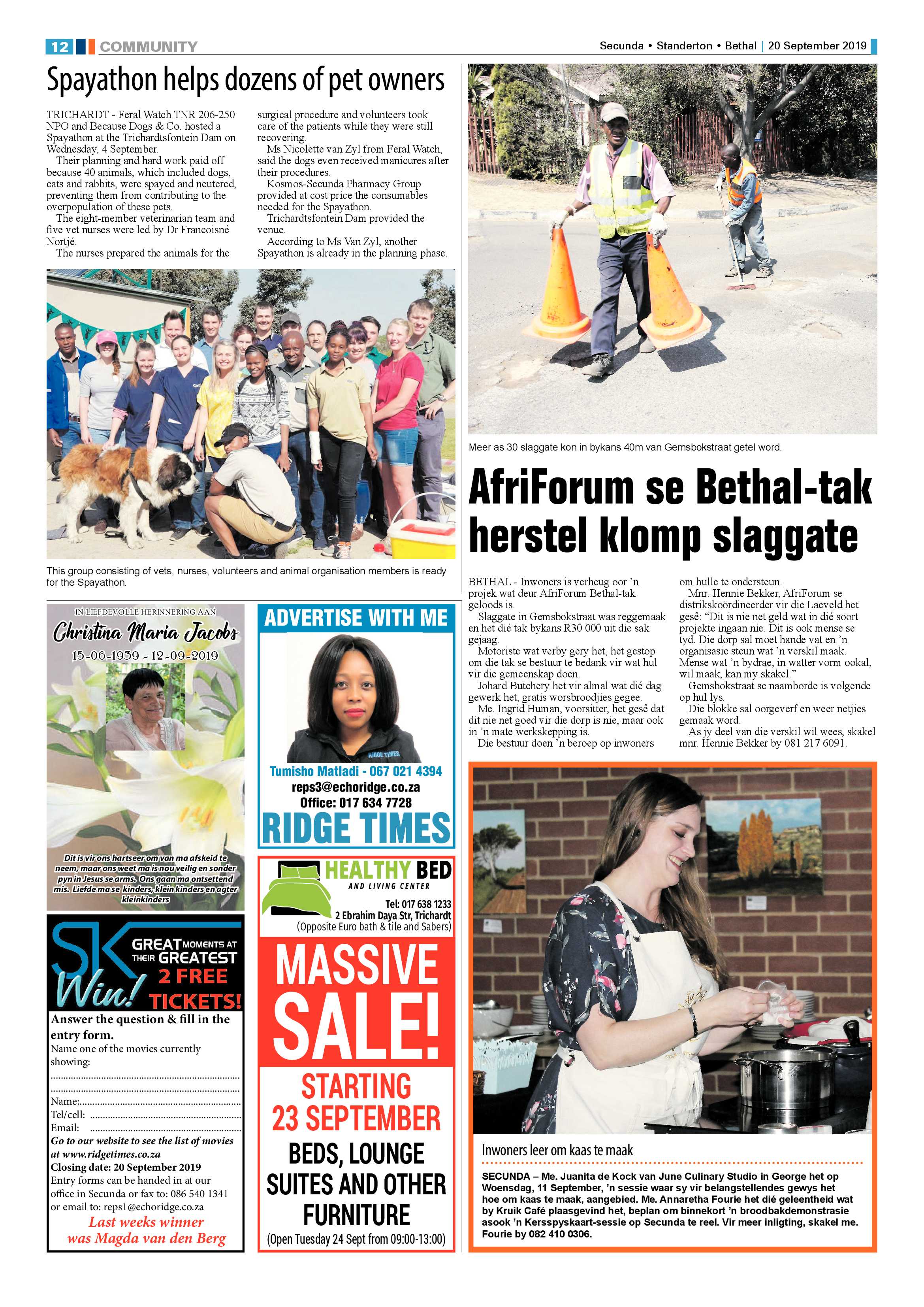 Ridge Times 20 September 2019 page 12