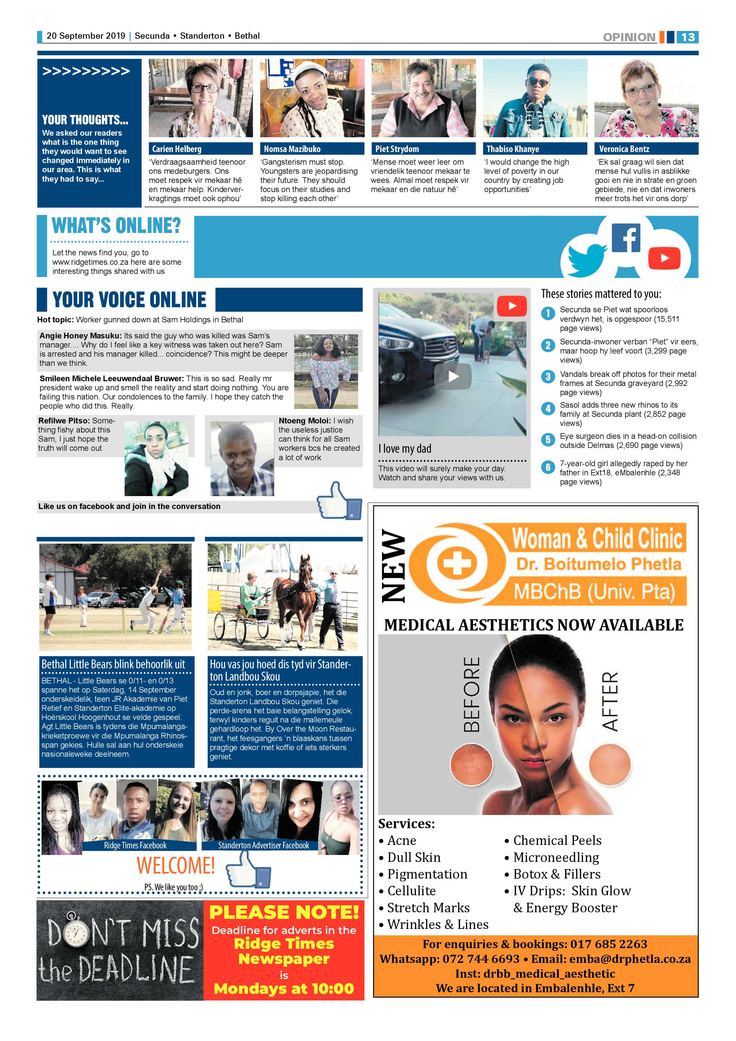 Ridge Times 20 September 2019 page 13