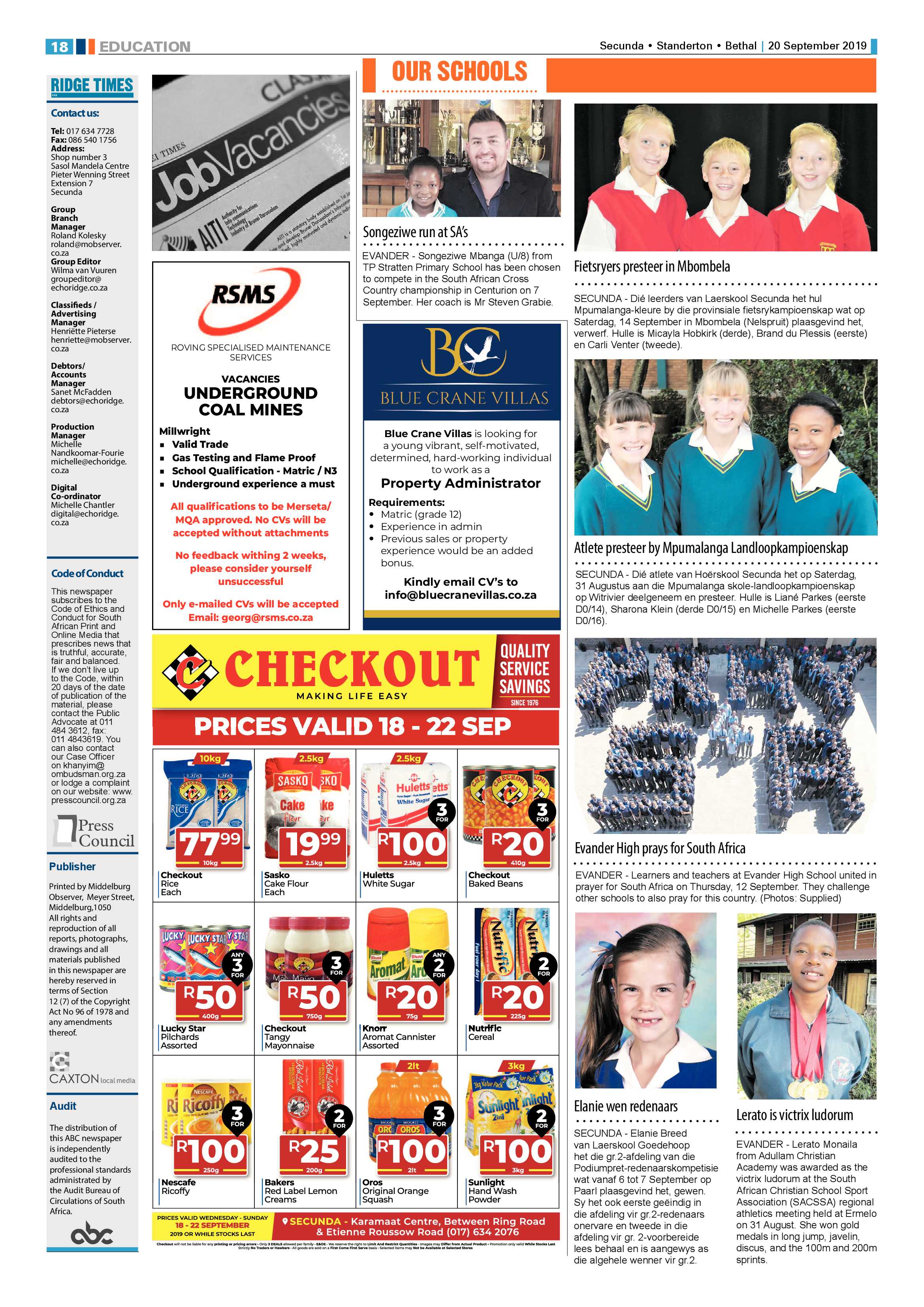 Ridge Times 20 September 2019 page 18