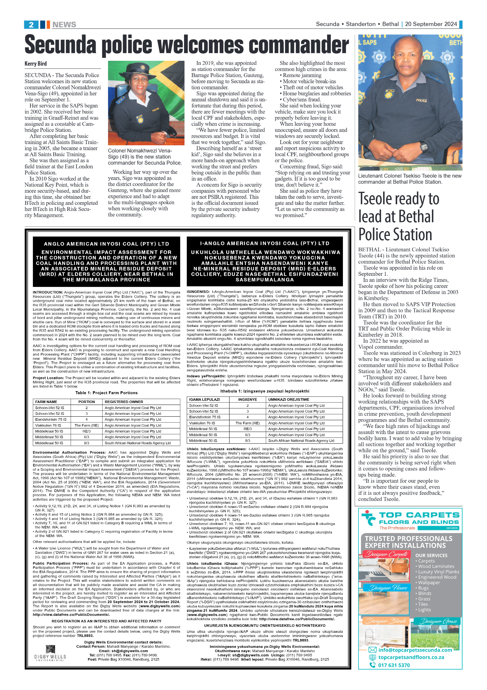 Ridge Times 20 September 2024 page 2