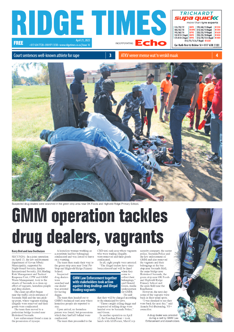 Ridge Times 21 April 2023 page 1