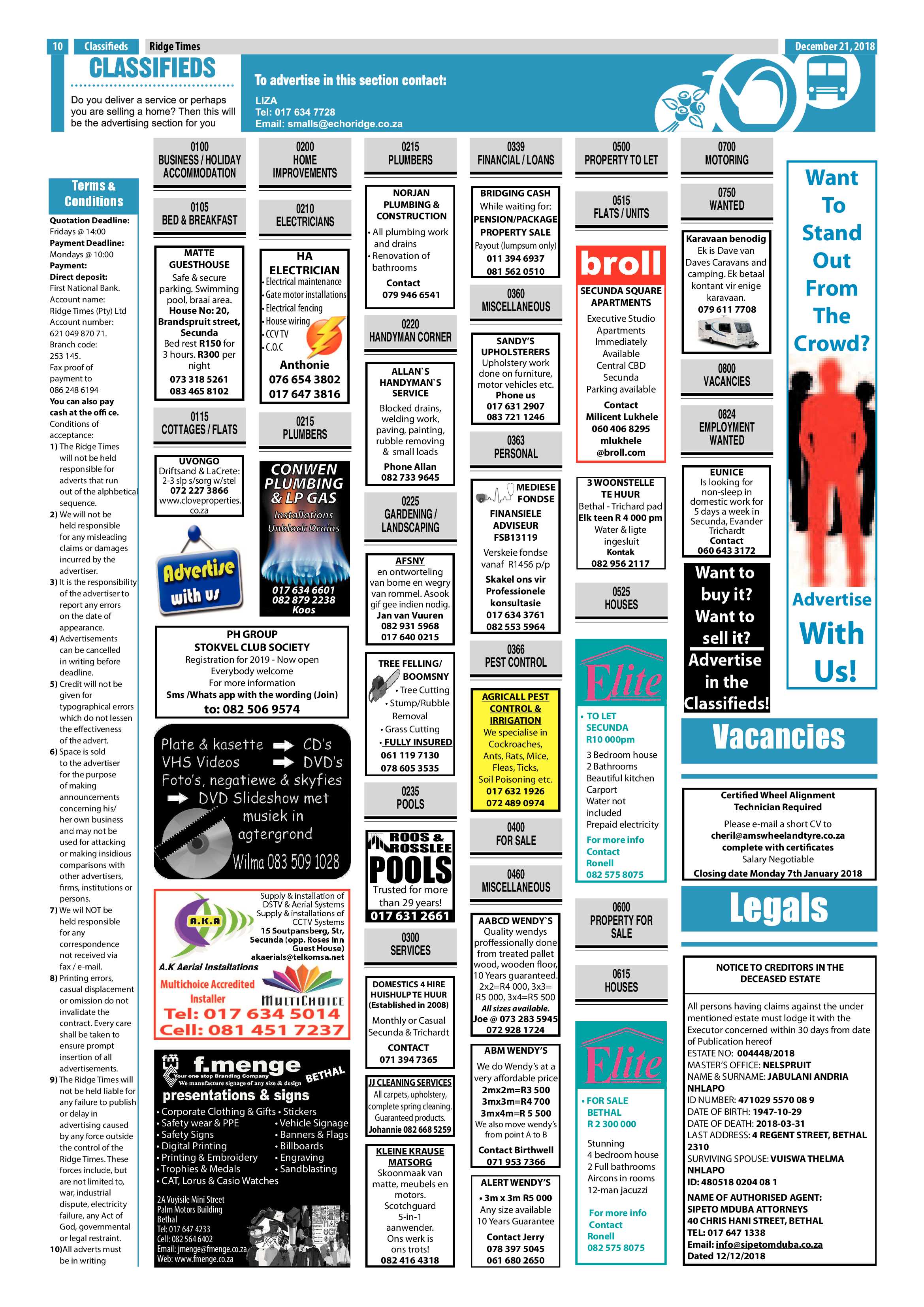Ridge Times 21 December 2018 page 10