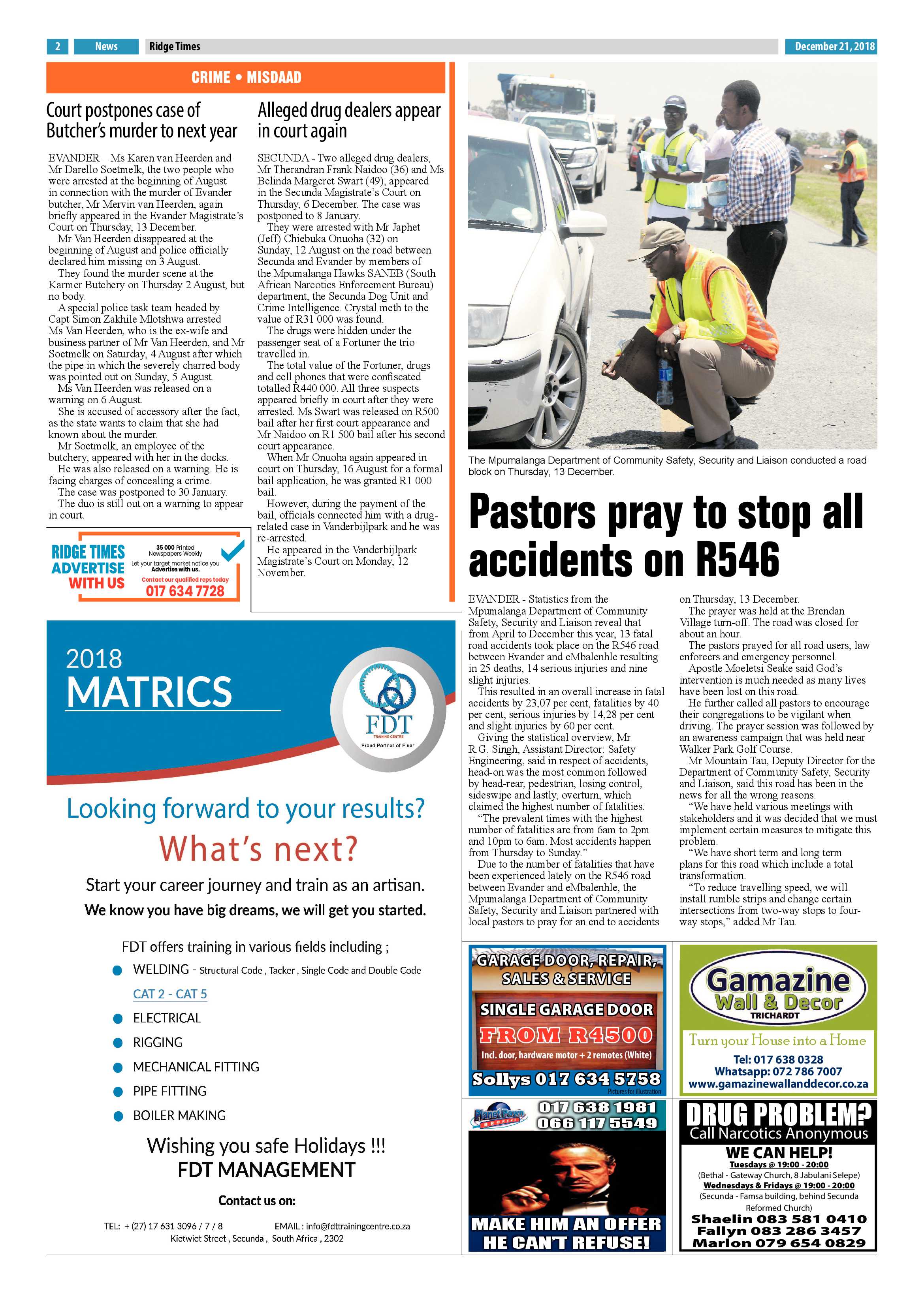 Ridge Times 21 December 2018 page 2