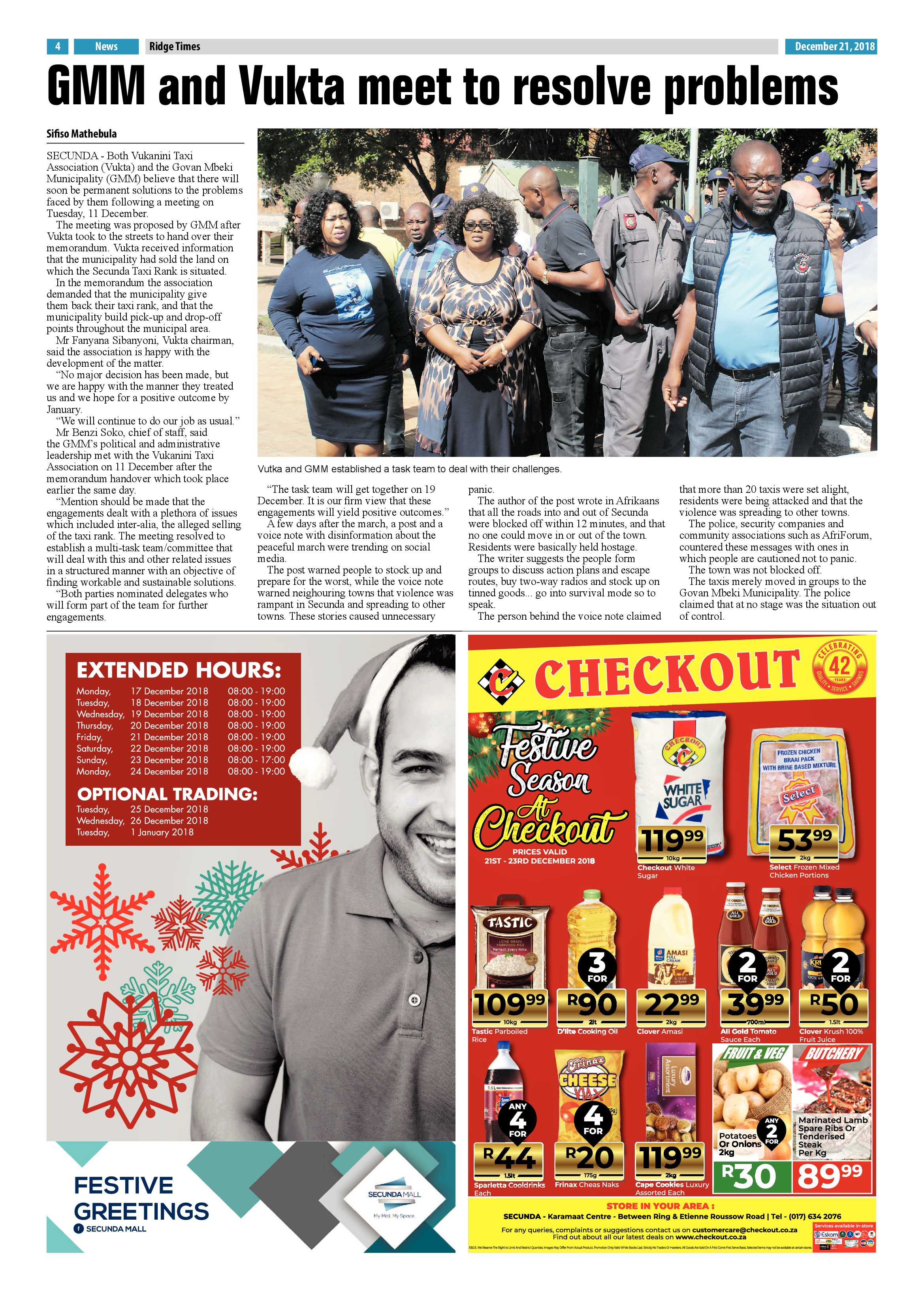 Ridge Times 21 December 2018 page 4