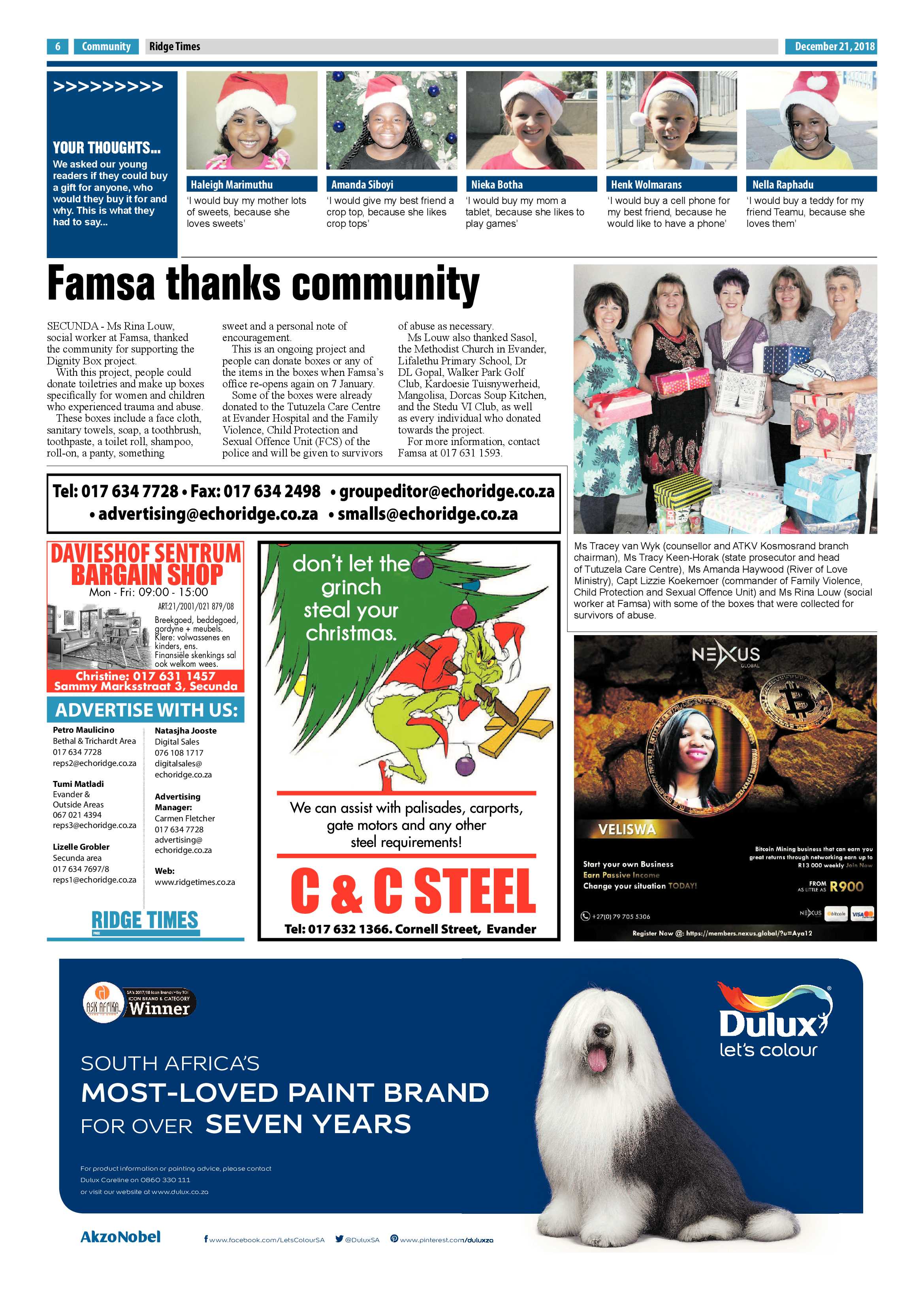 Ridge Times 21 December 2018 page 6