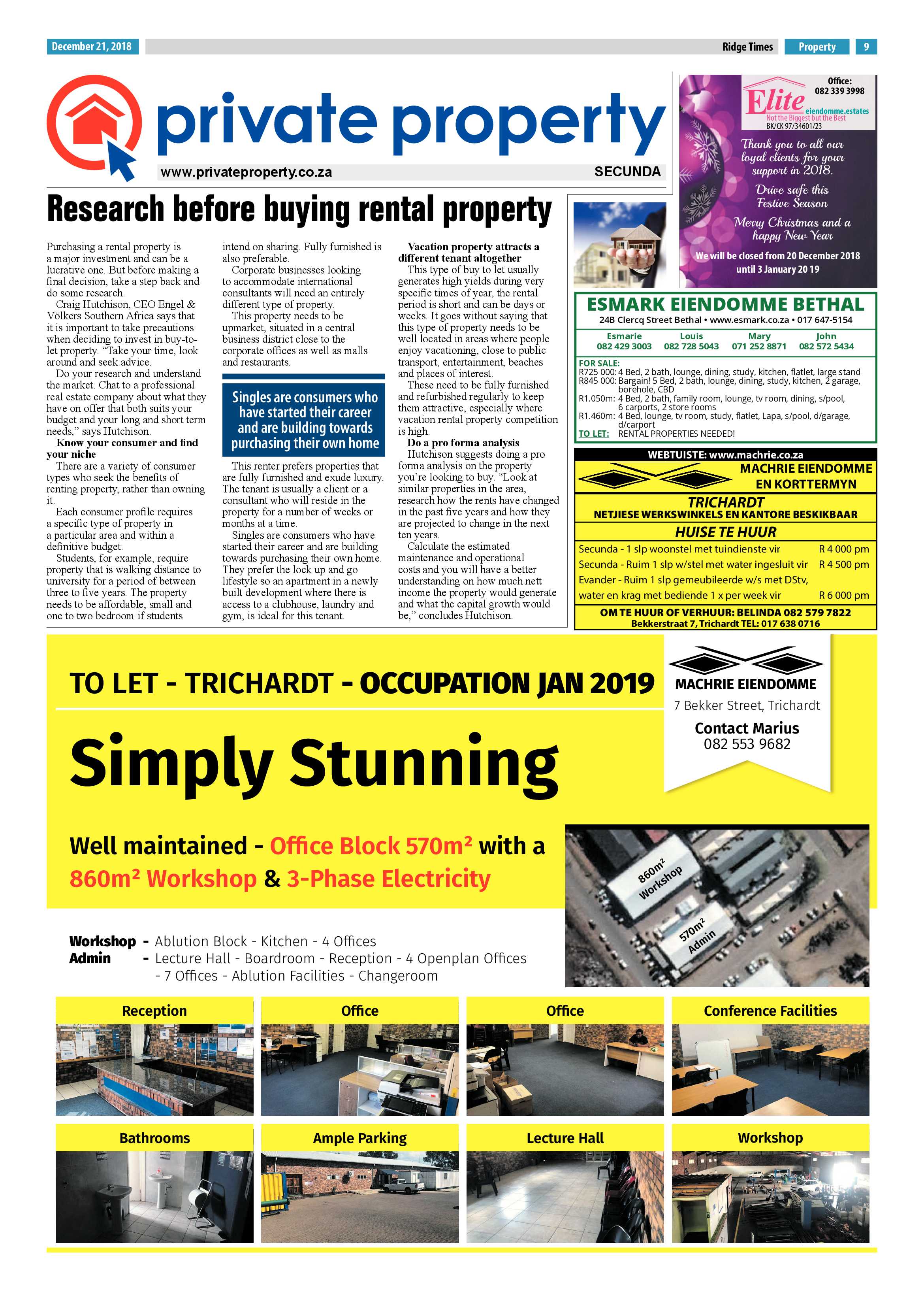 Ridge Times 21 December 2018 page 9