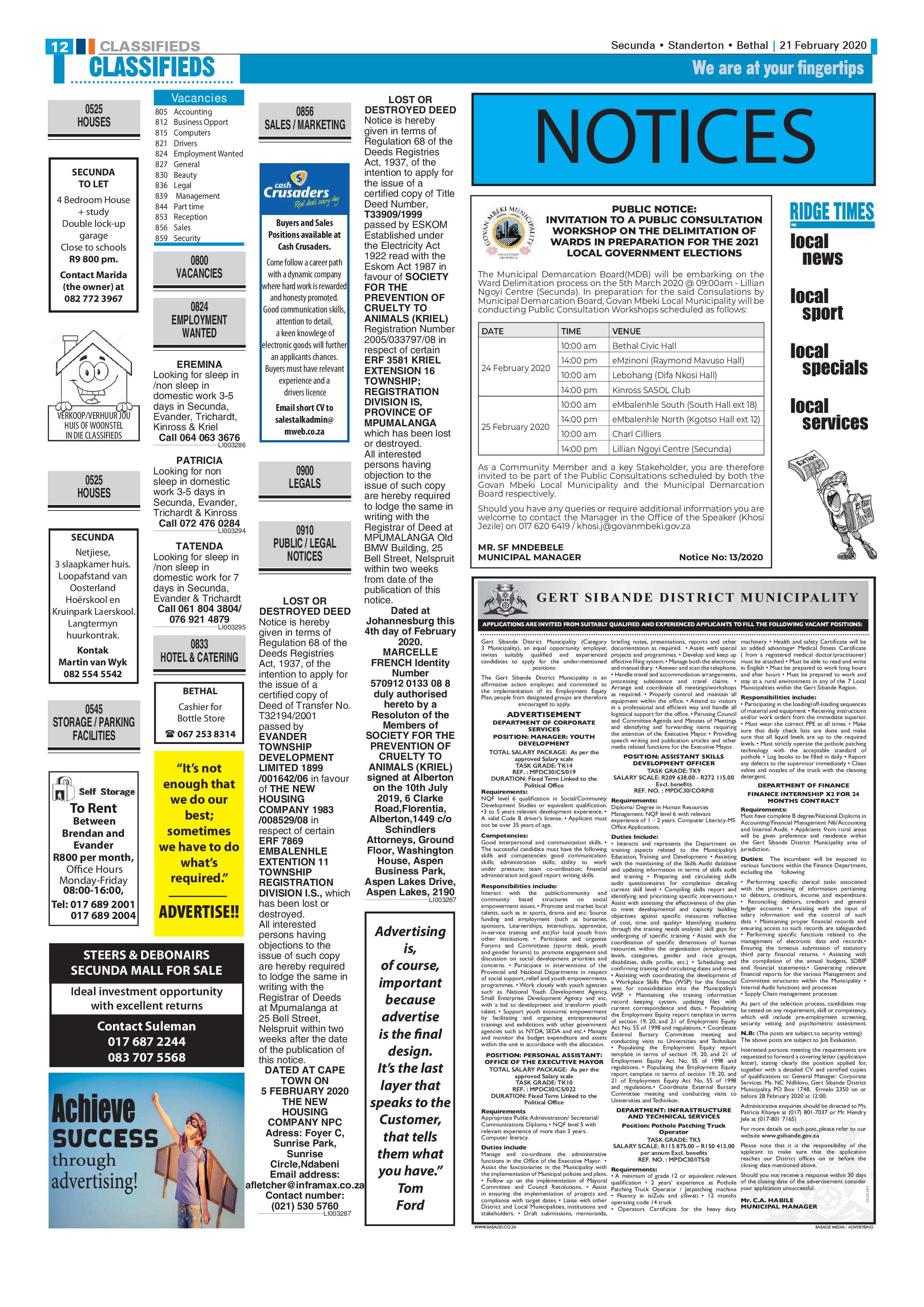 Ridge Times 21 February 2020 page 14
