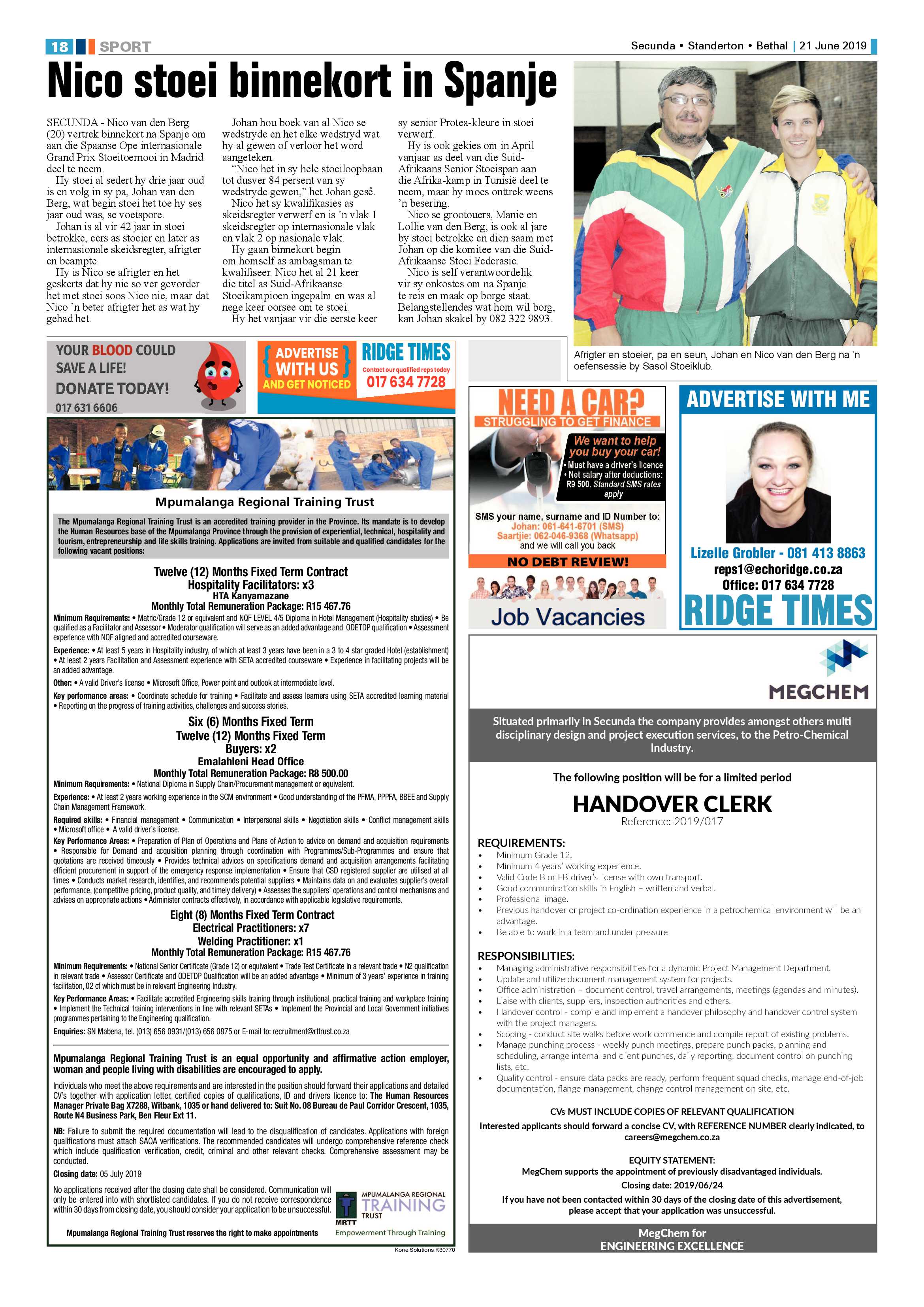 Ridge Times 21 June 2019 page 20