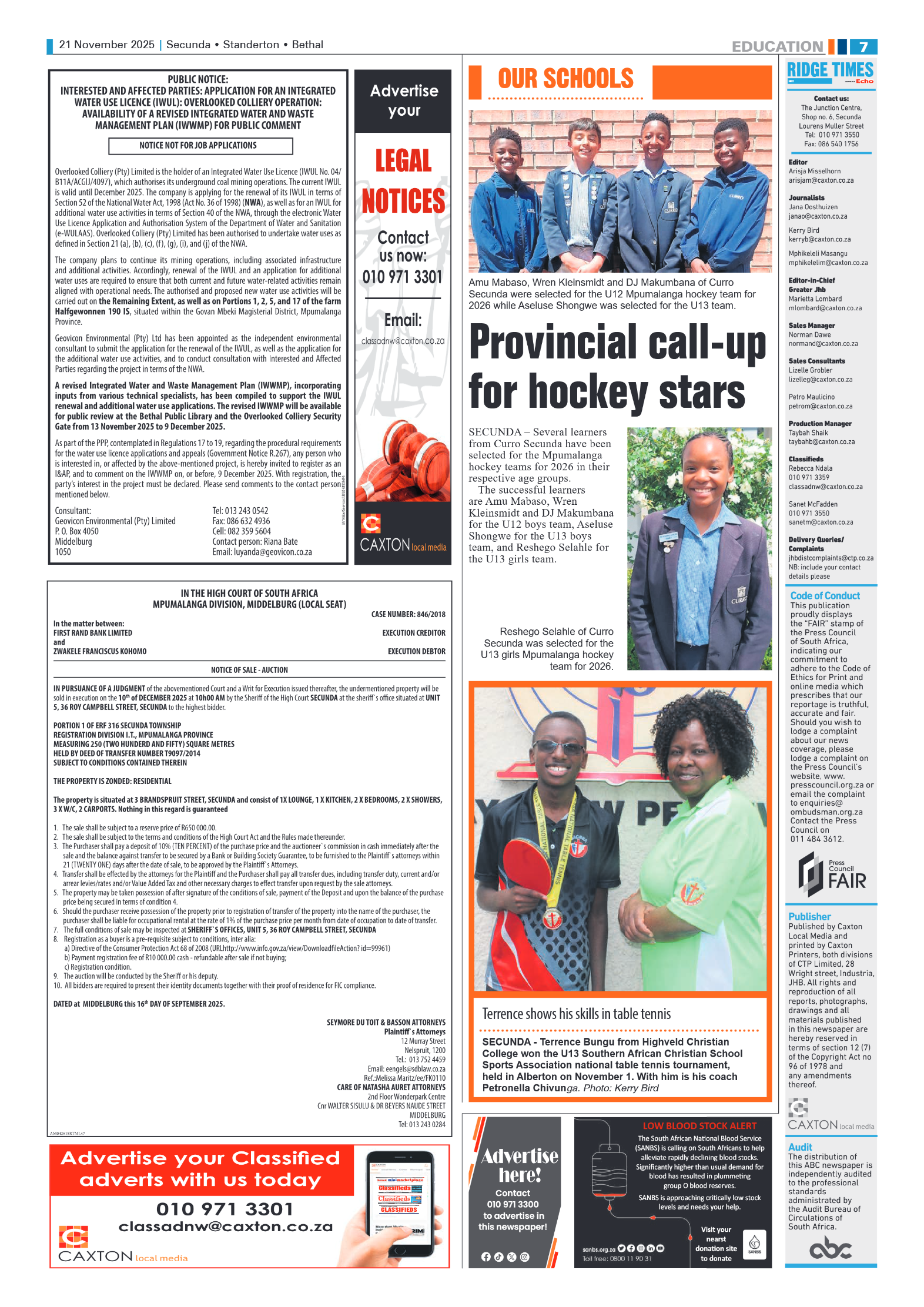 Ridge Times 21 November 2025 page 7