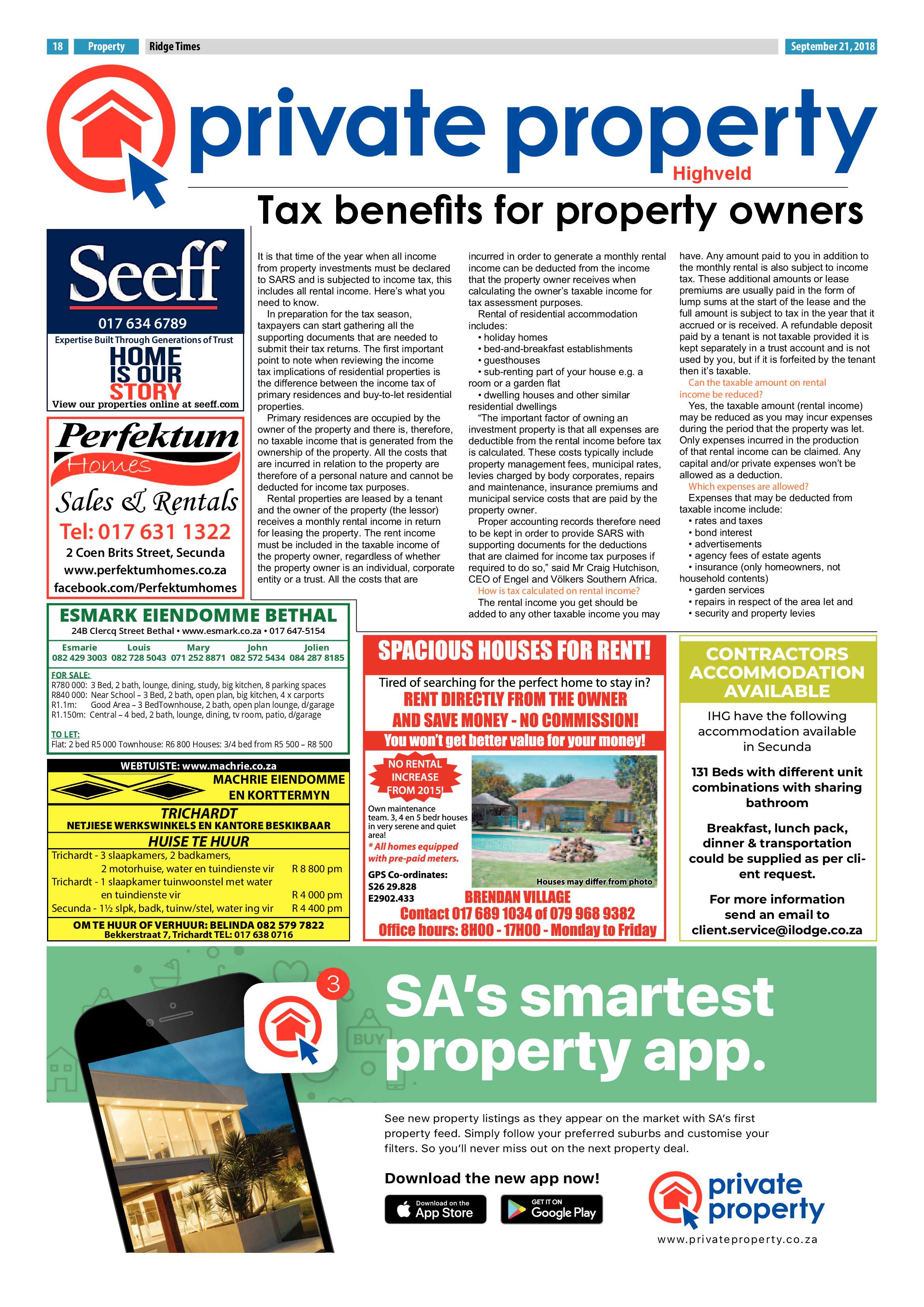 Ridge Times 21 September 2018 page 20