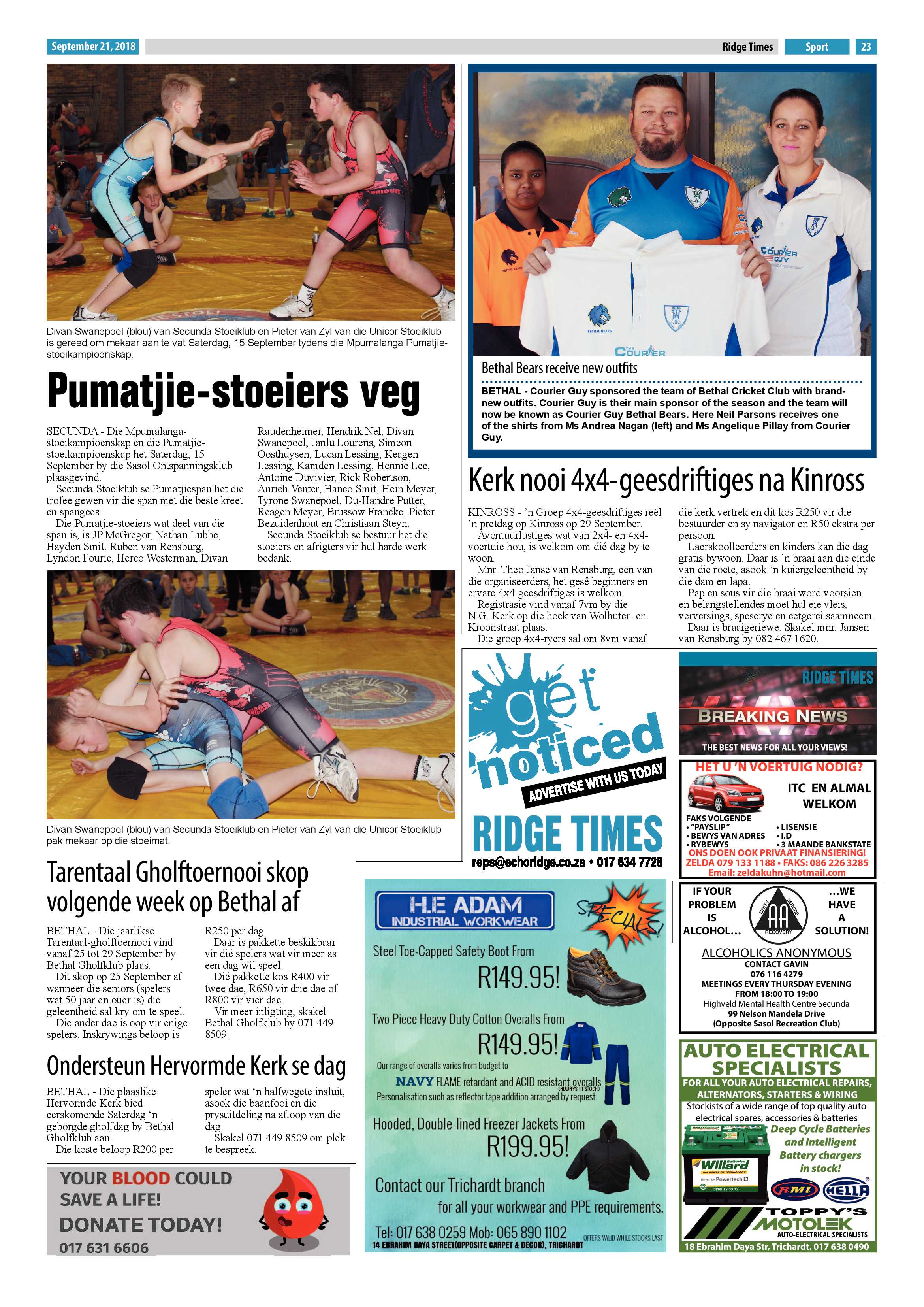 Ridge Times 21 September 2018 page 25