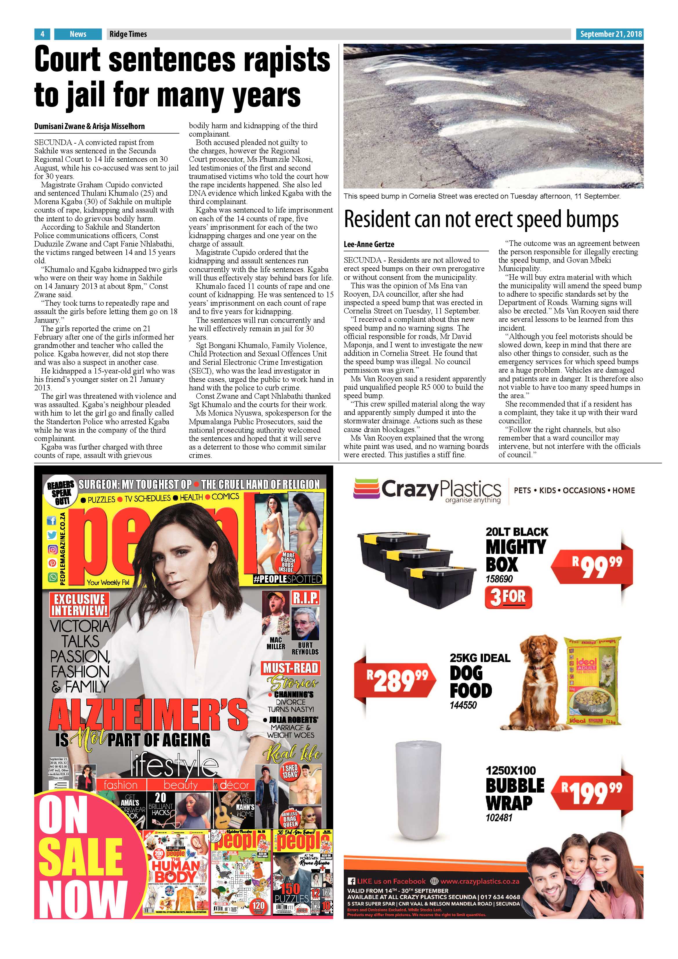 Ridge Times 21 September 2018 page 6
