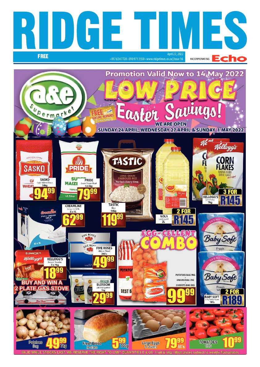 Ridge Times 22 April 2022 page 1