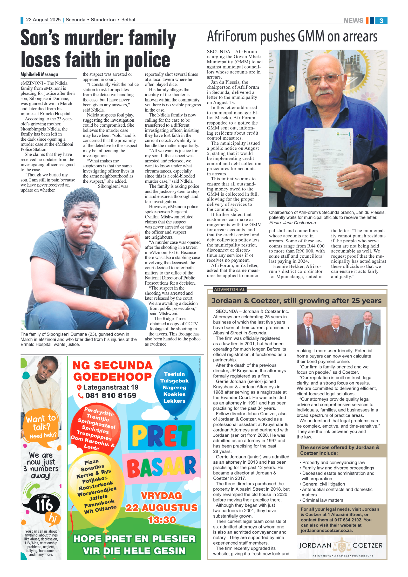 Ridge Times 22 August 2025 page 3