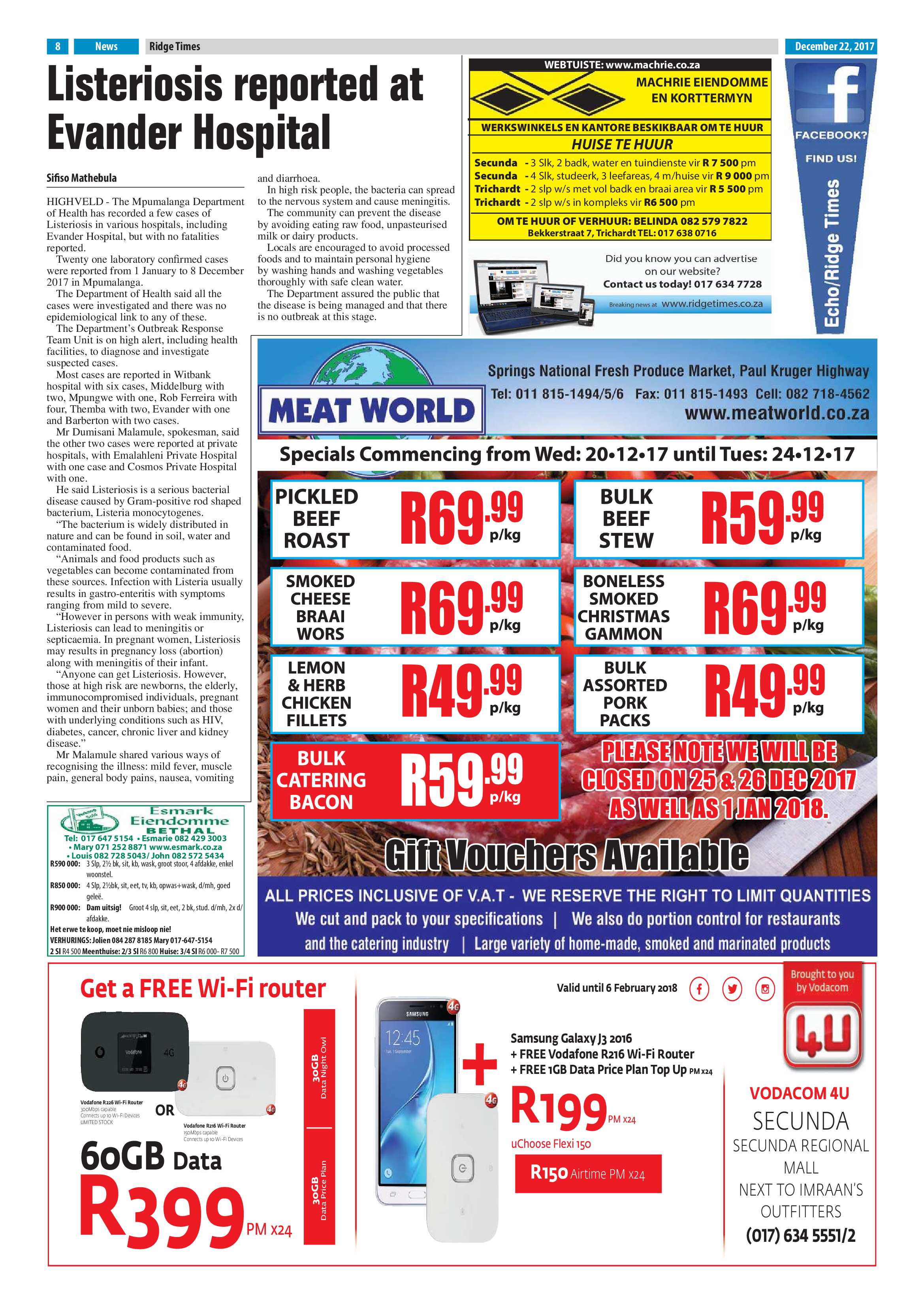 Ridge Times 22 December 2017 page 6